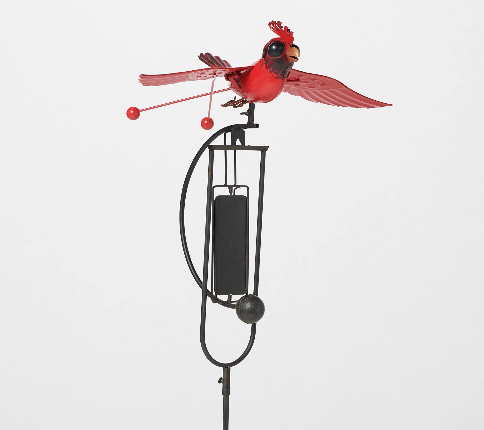 Marigold Whimsical Metal Bird Balancer w/Garden Stake with Stake