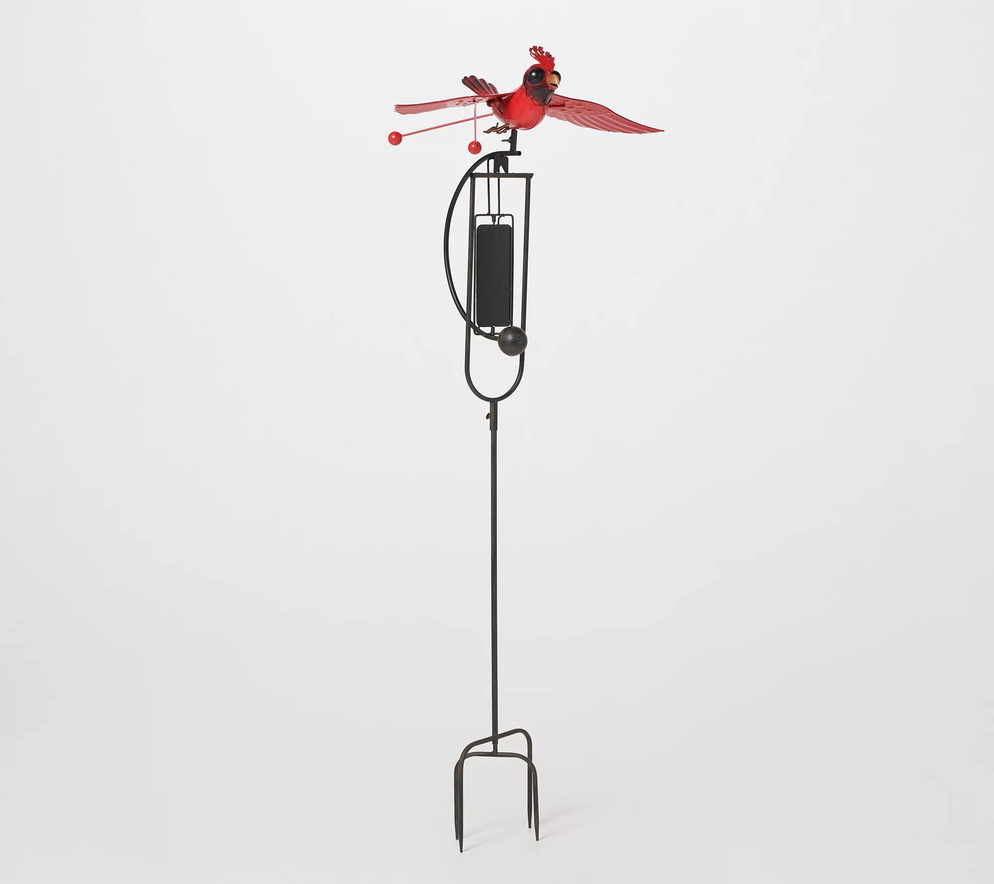 Marigold Whimsical Metal Bird Balancer w/Garden Stake with Stake