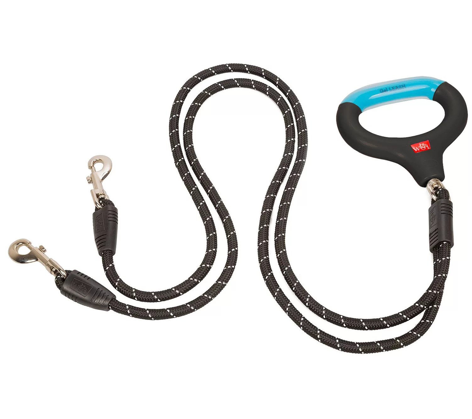 Wigzi Dual Dog Reflective Gel Handle LeashLrg.