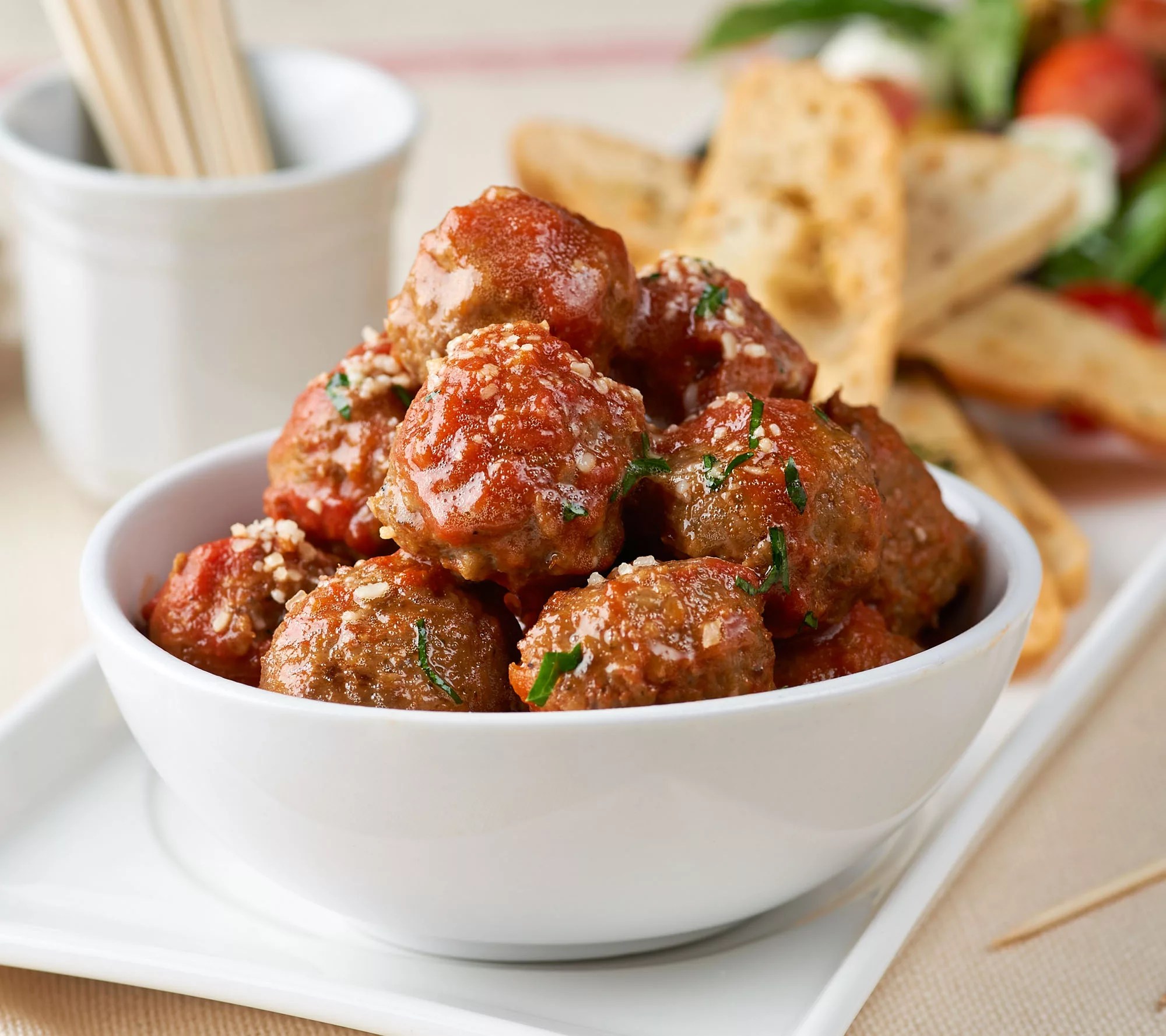 Mama Mancini's 80 Count Beef or Turkey Mini Meatballs with Sauce