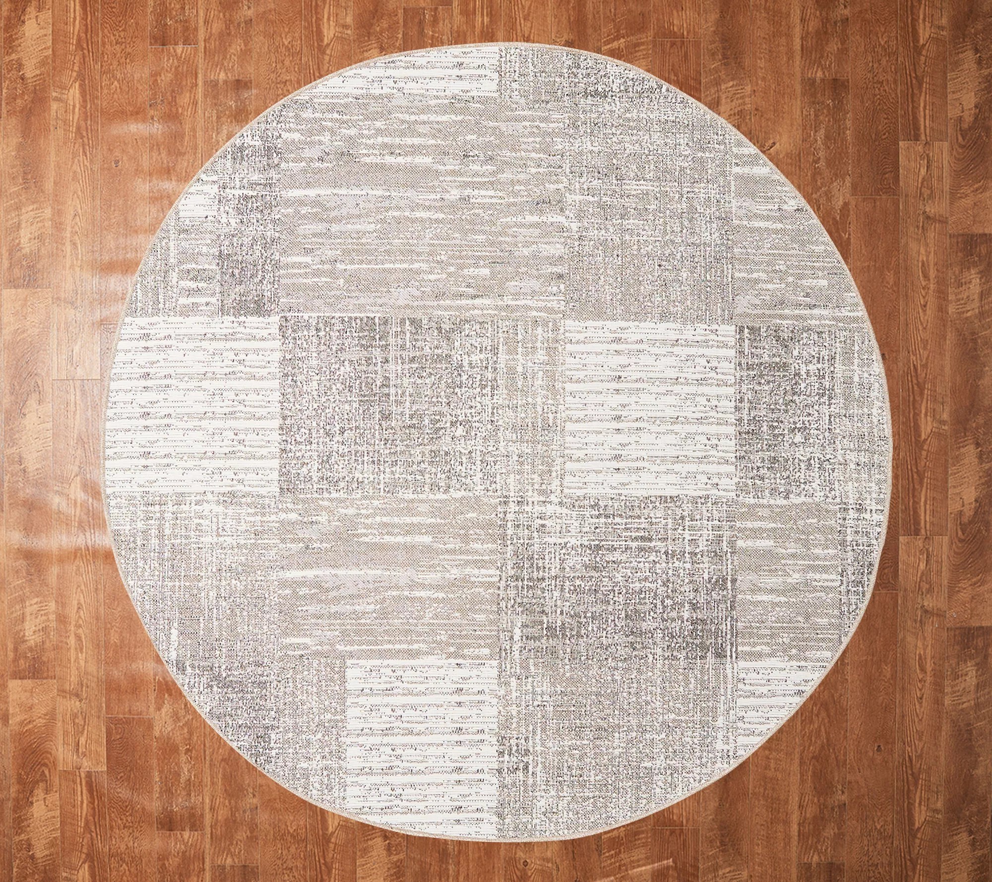 Veranda Living 78" Round Windward Block Indoor/Outdoor Rug