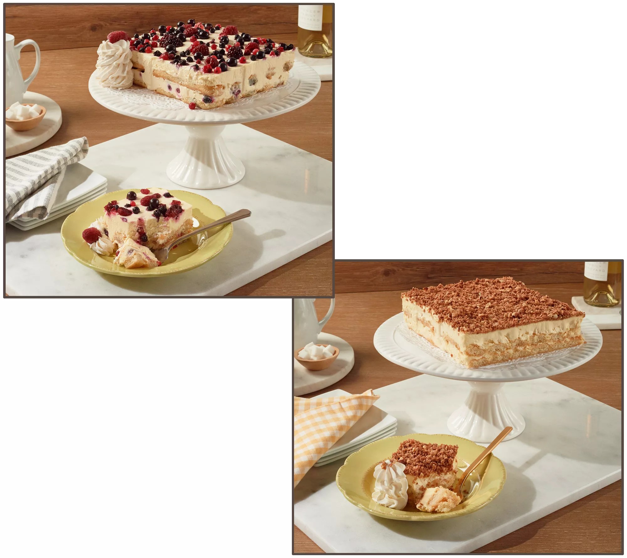 Delizioso Desserts 4.5lb Wild Berry or Almond Cream Cake