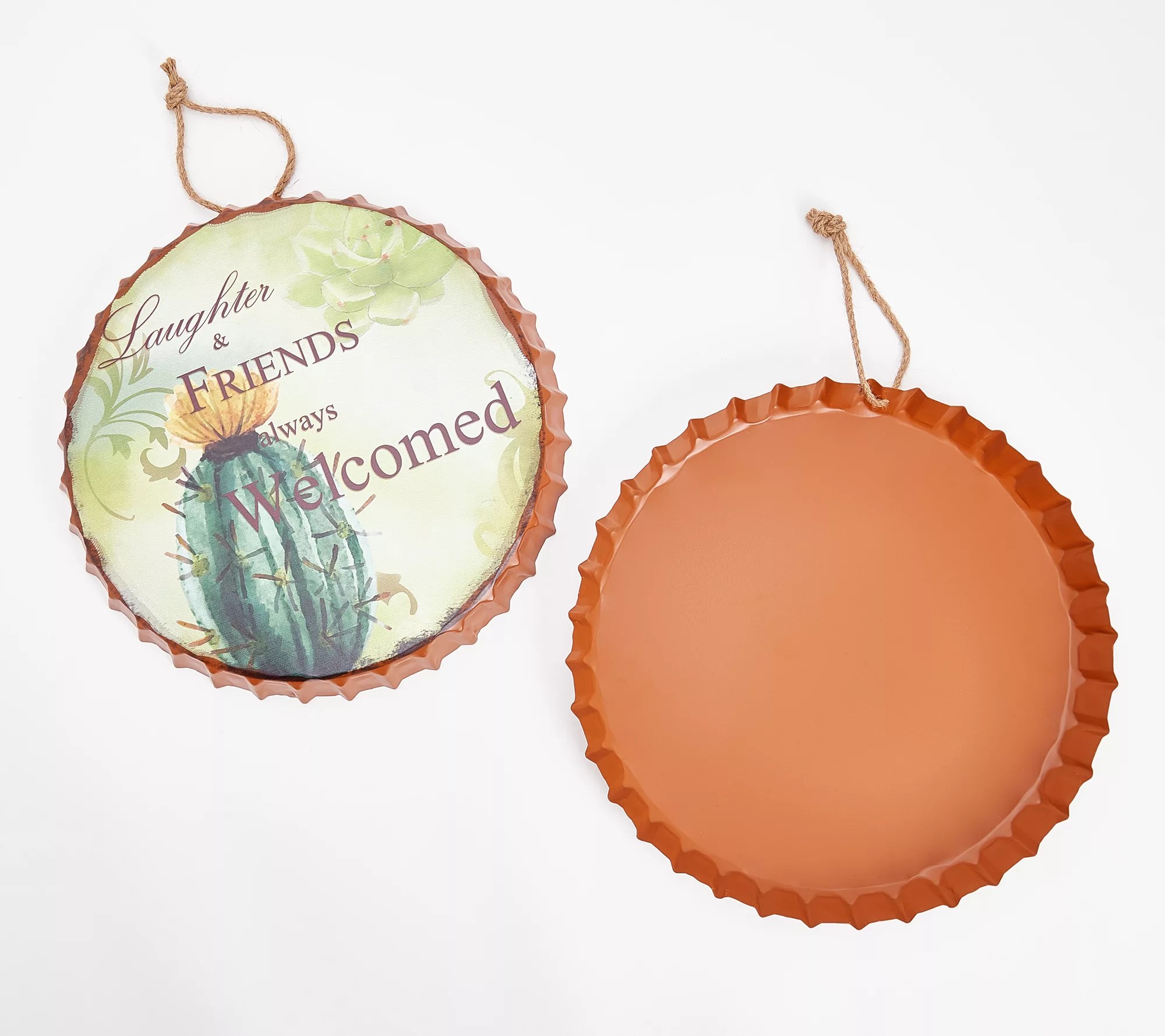 Ultimate Innovations S/2 Outdoor Metal Bottlecap Wall Decor