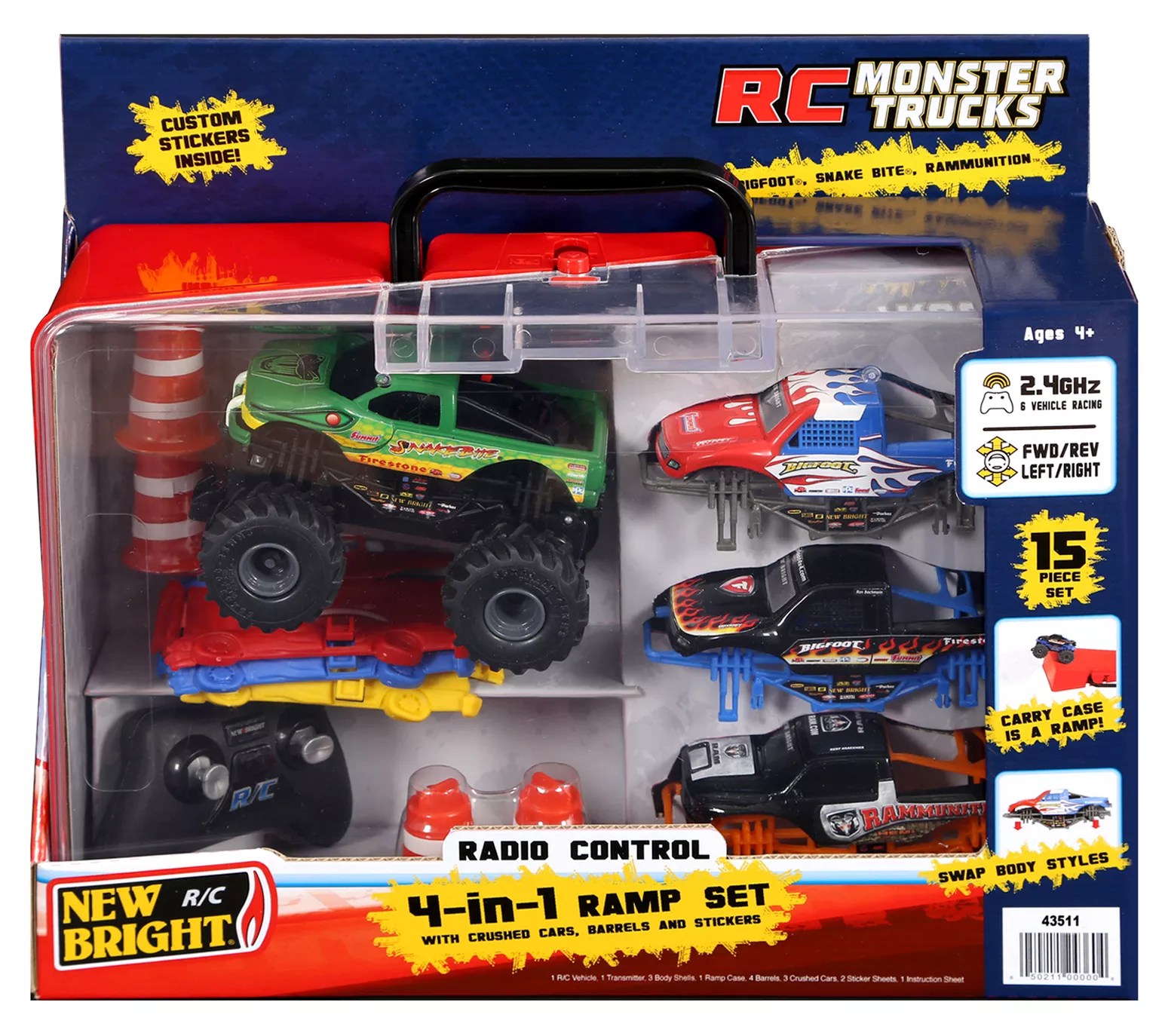 New Bright R/C Monster Truck Set - QVC.com
