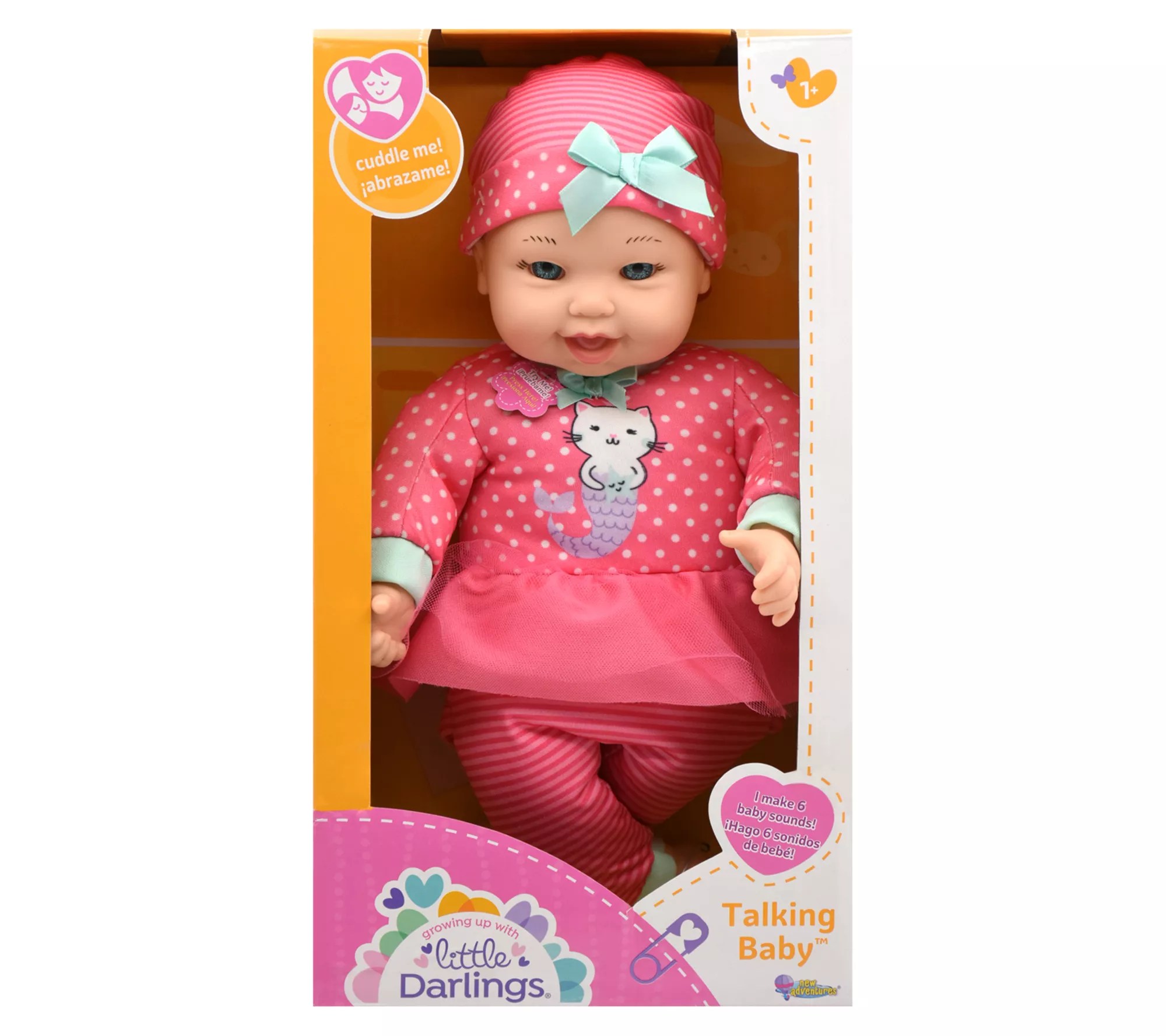 Little Darlings Toy Talking Baby Doll with 6 Sounds
