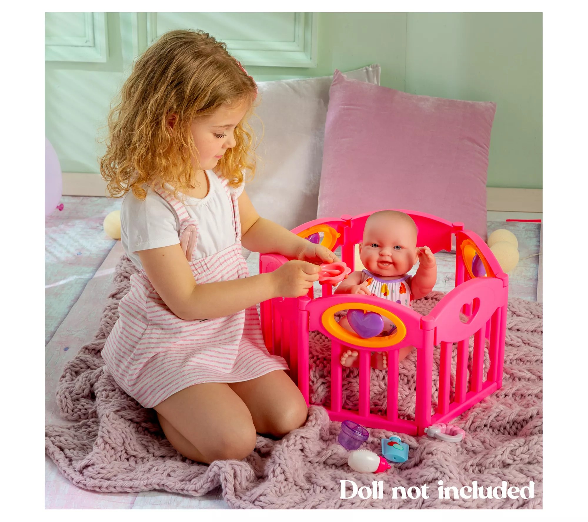 JC Toys For Keeps Playtime! Baby Doll Playpen Gift Set