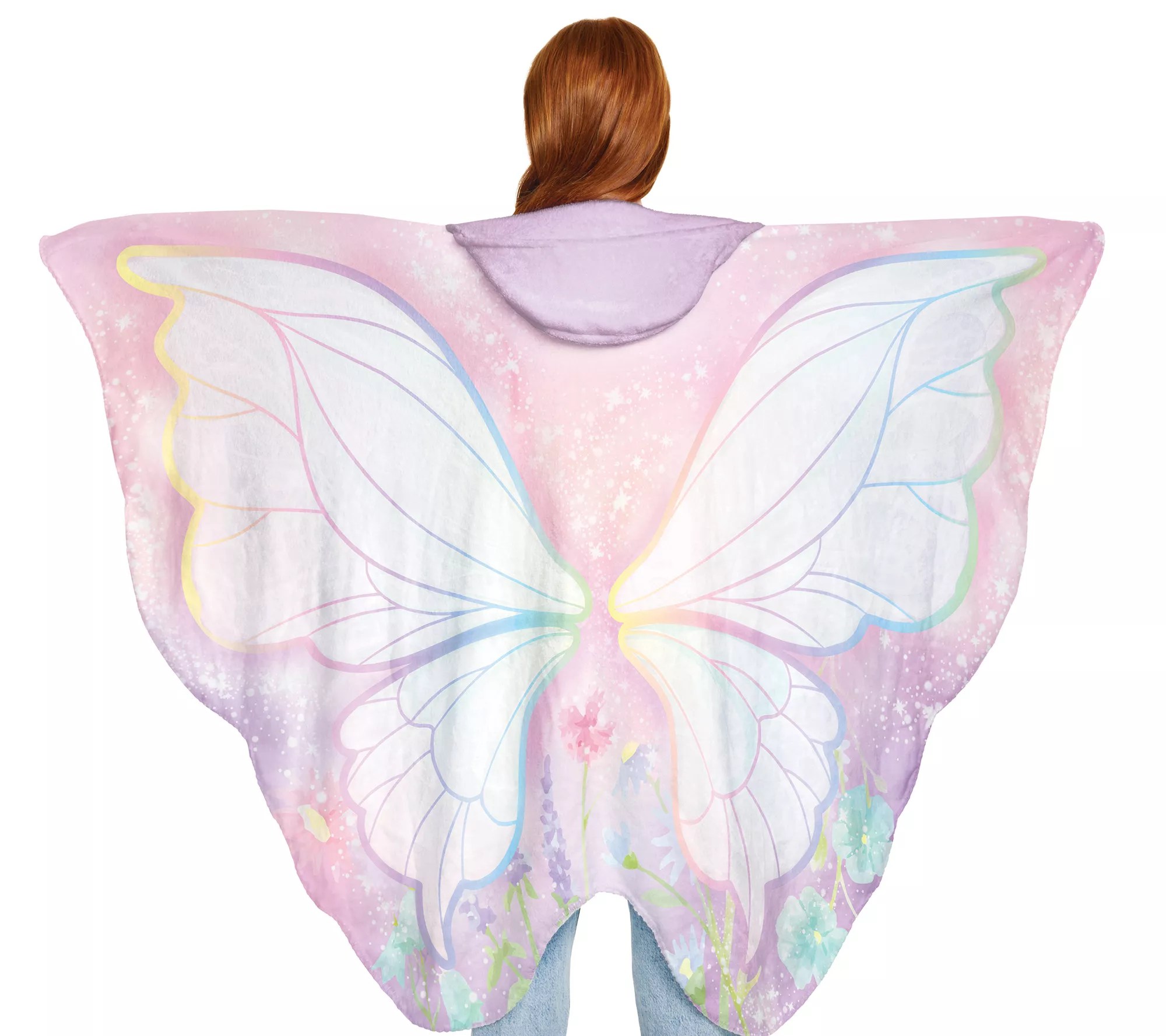 Make It Real 3C4G Hood & Hands Fairy Garden Wings Blanket