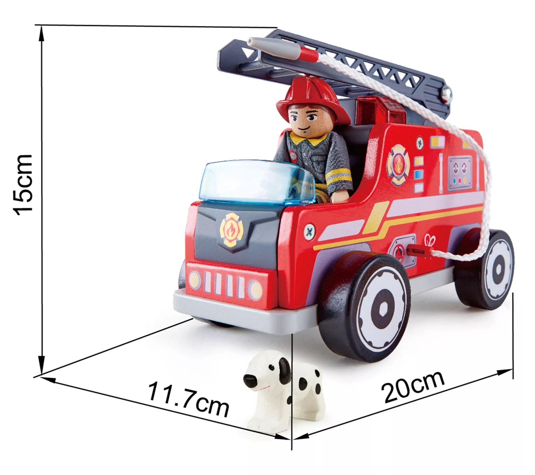 Hape Fire Truck Wooden Fire Engine Toy Play Set - QVC.com