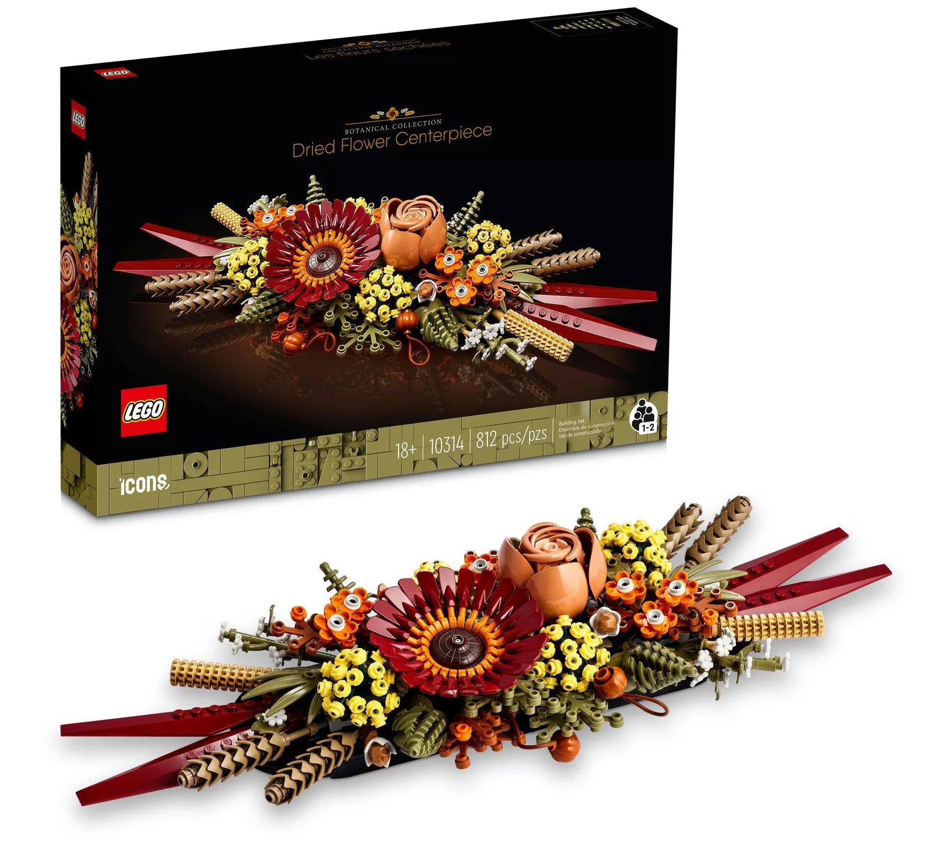 LEGO Icons Dried Flower Centerpiece 10314 Buildng Kit 812 Pcs
