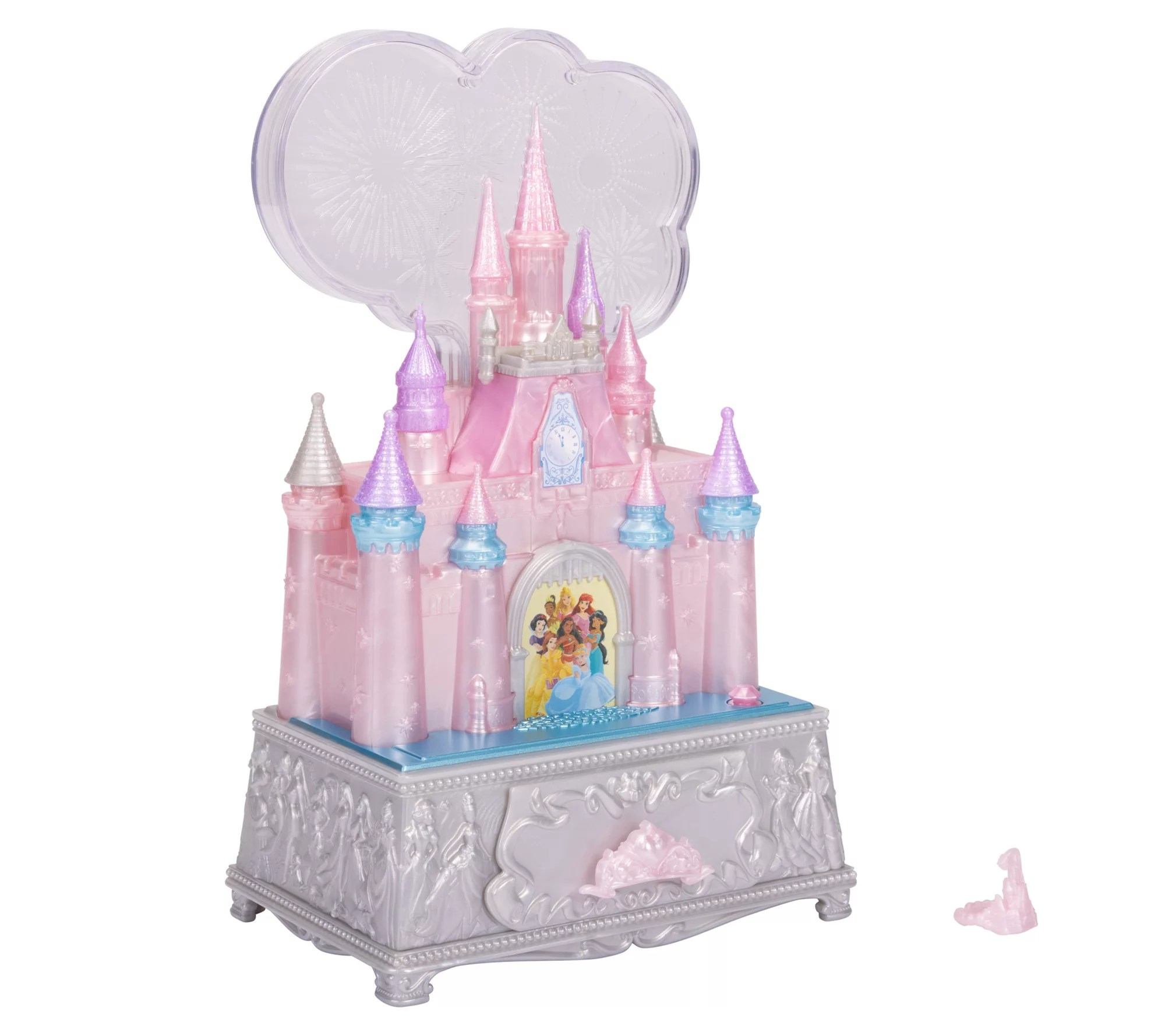 "As Is" Disney 100 Princess Castel Musical Light Up Jewelry Box