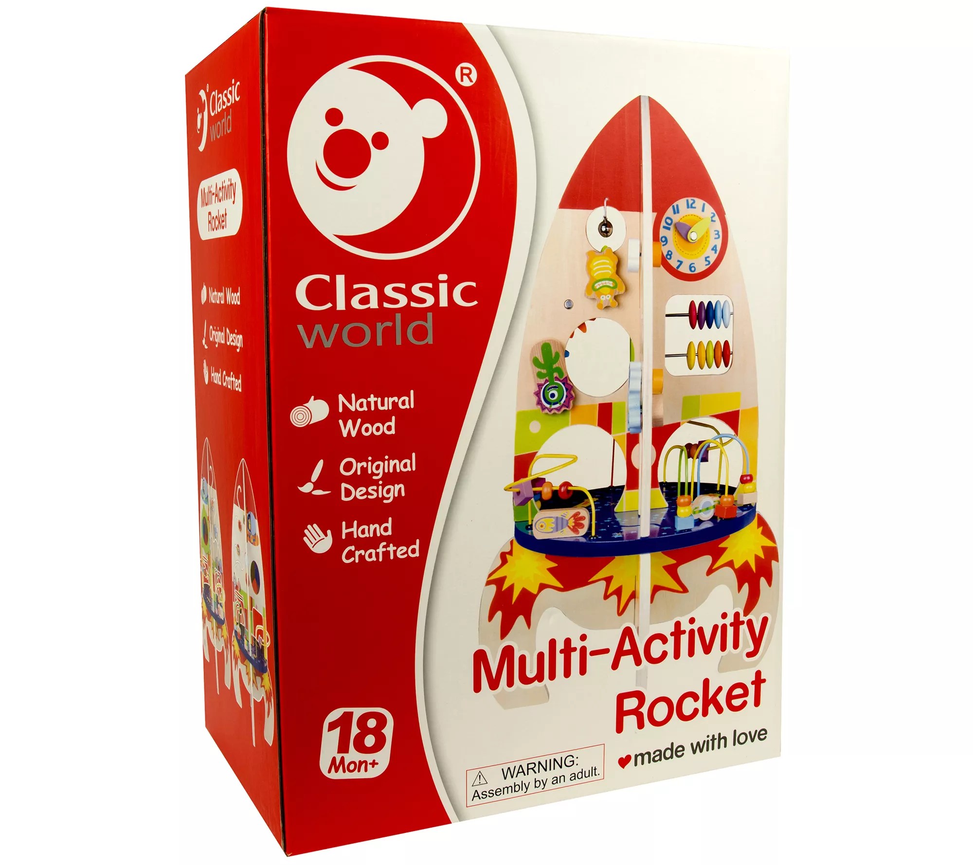 Classic World Toys Wood Multi Activity Rocket