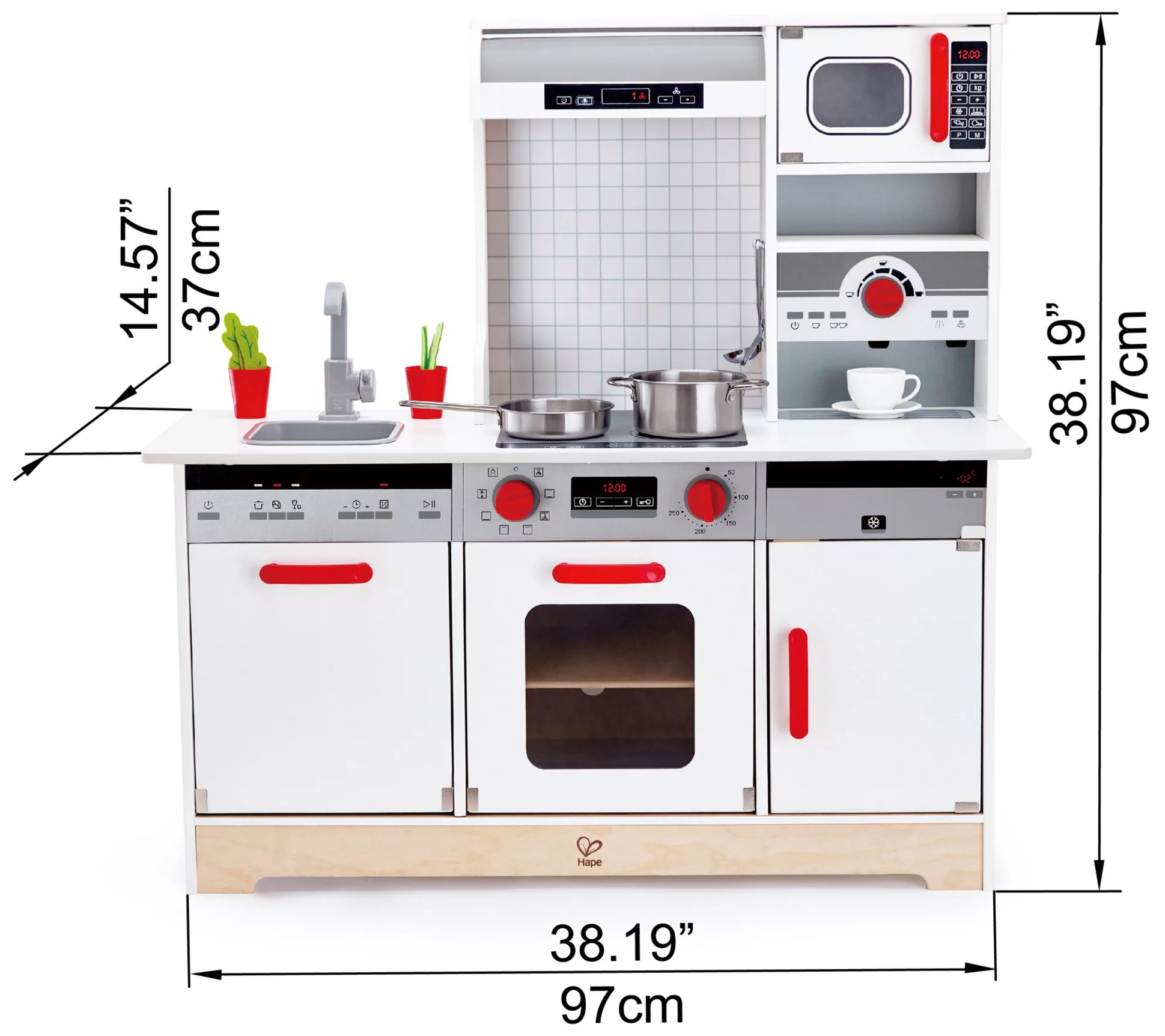 Hape AllIn1 Kitchen Kid's Wooden Toy Playset