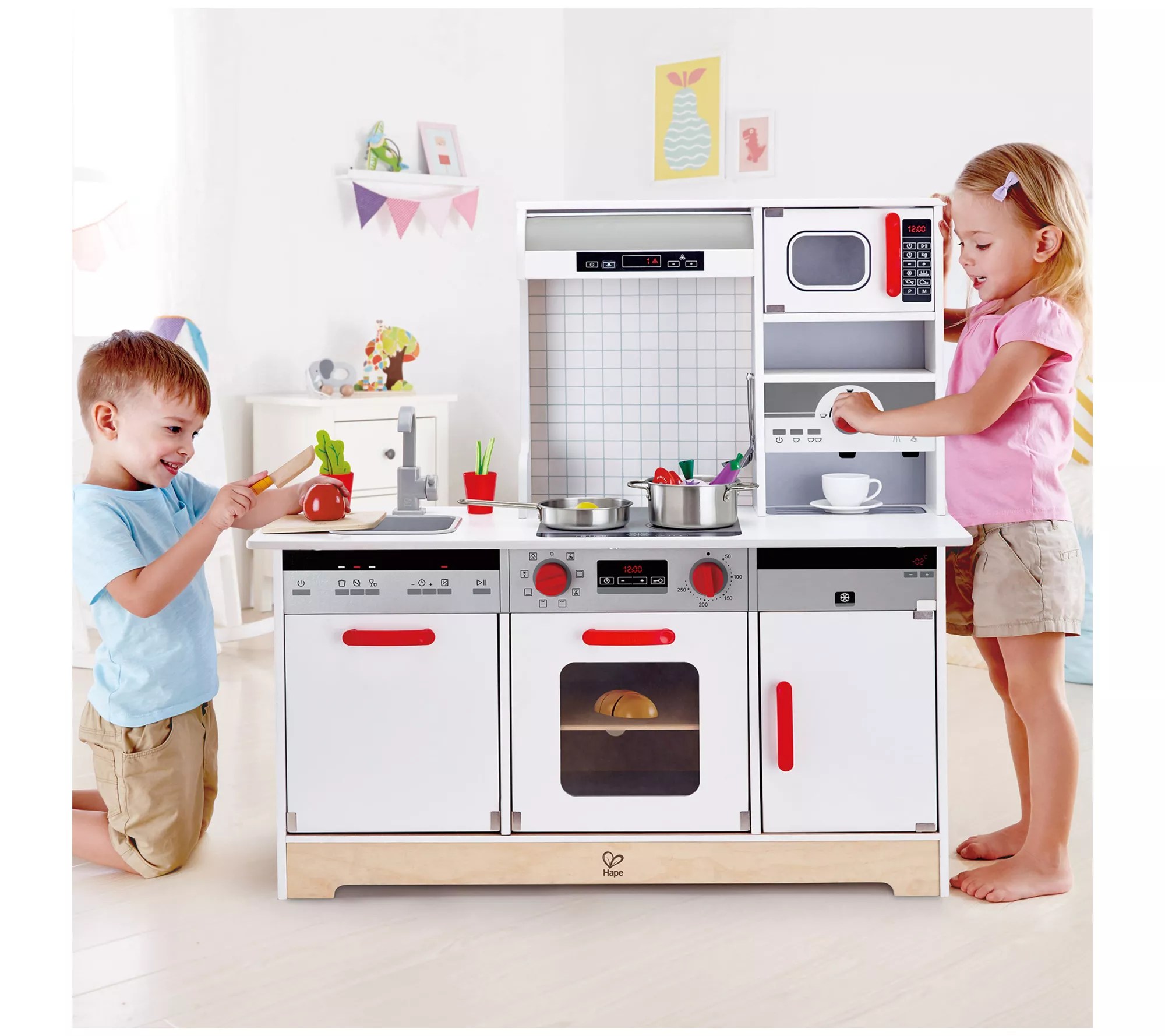 Hape AllIn1 Kitchen Kid's Wooden Toy Playset