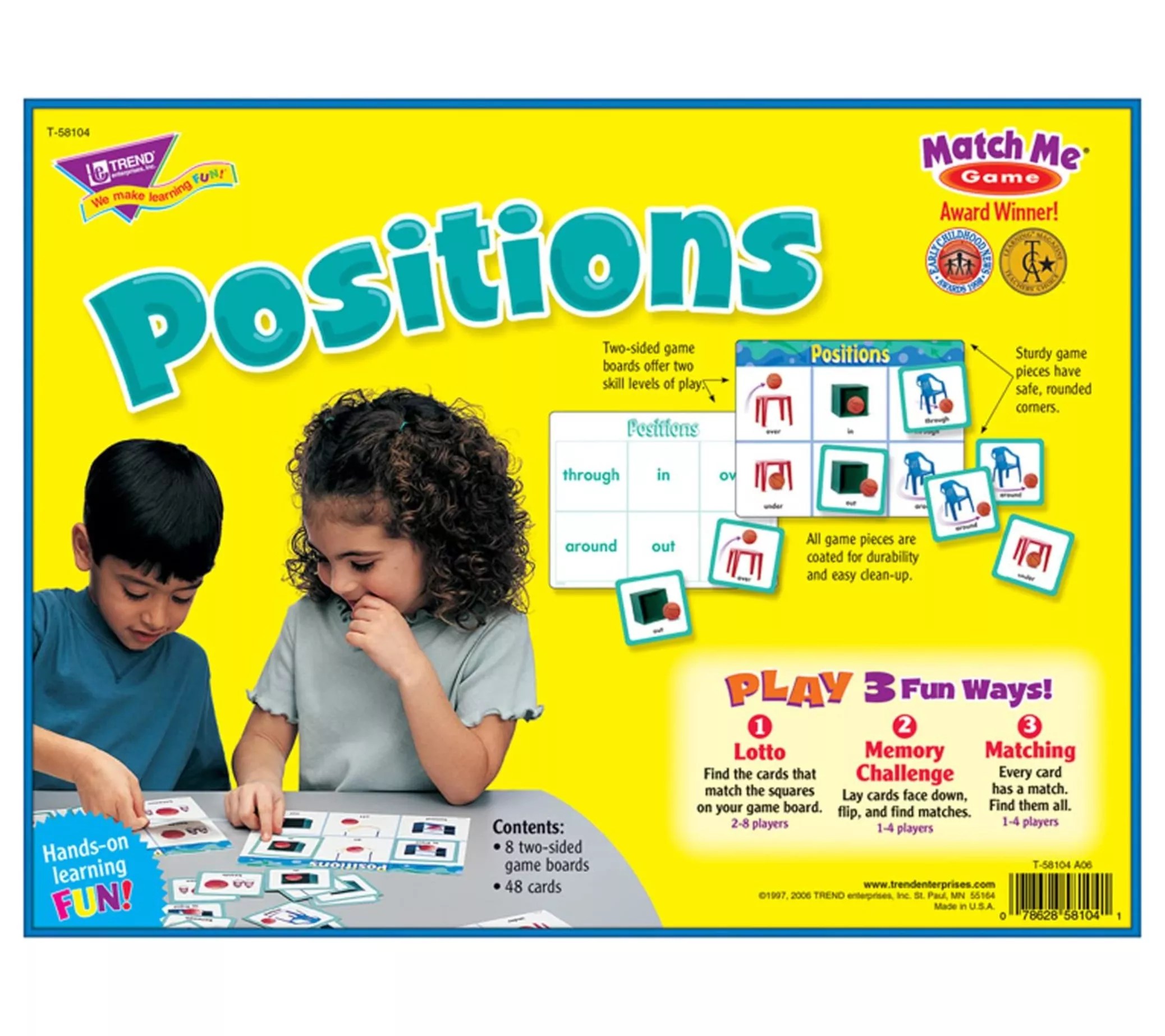 TREND Enterprises Positions Match Me Games