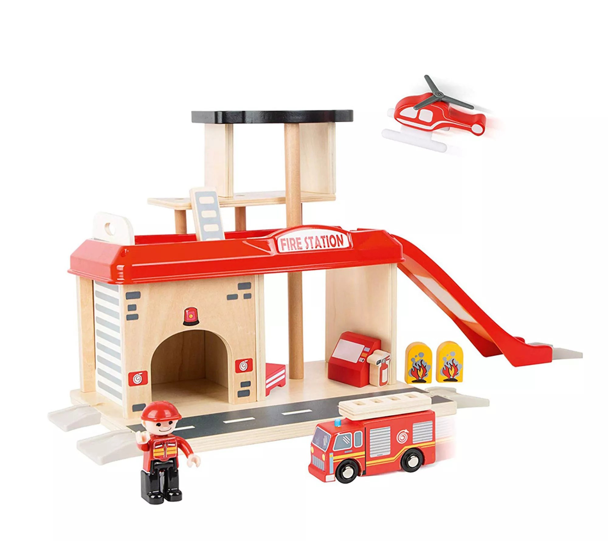 Small Foot Wooden Toys Fire Station Playset