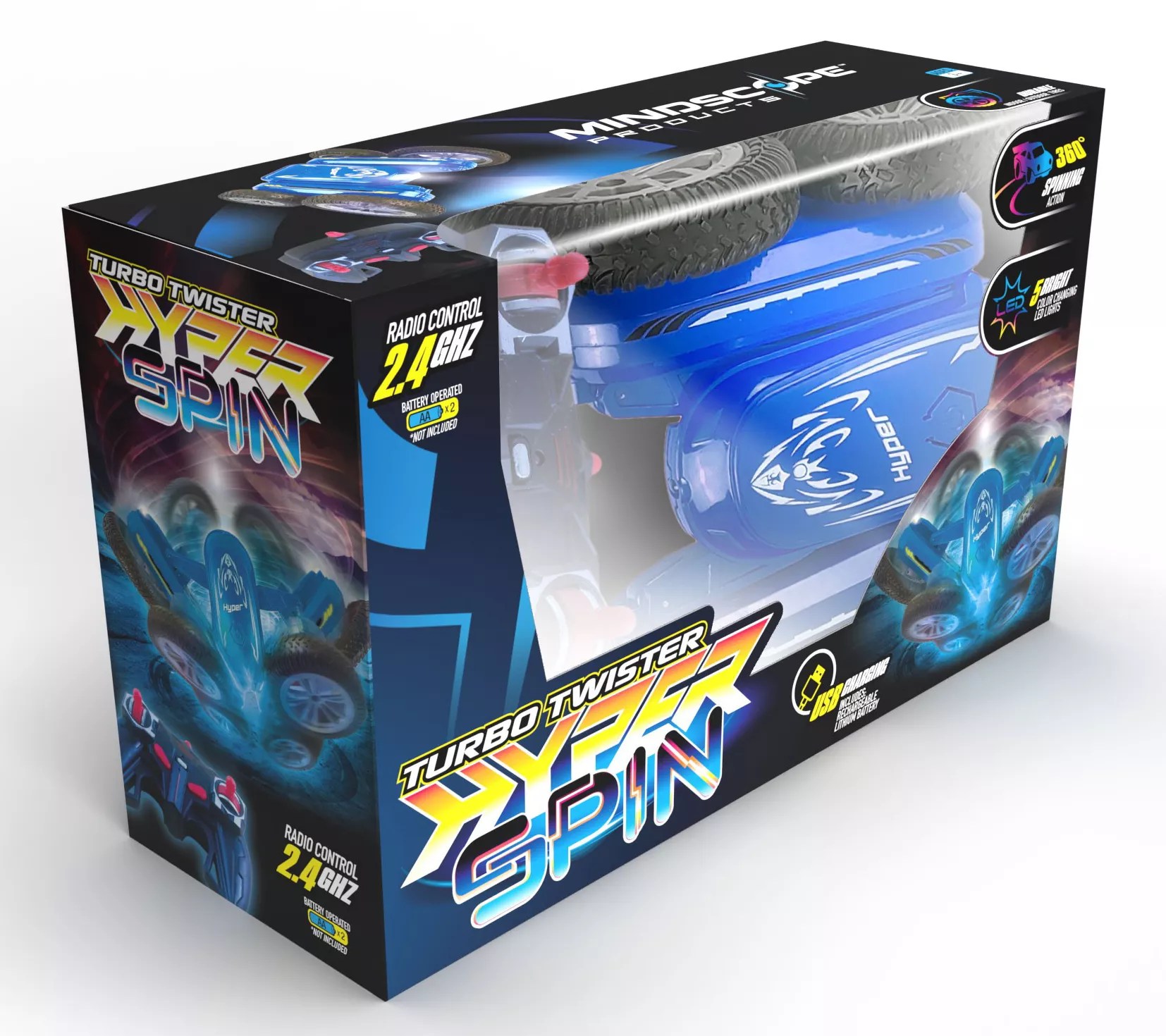 HyperSpin Rechargeable Remote Control Car with LED Lights