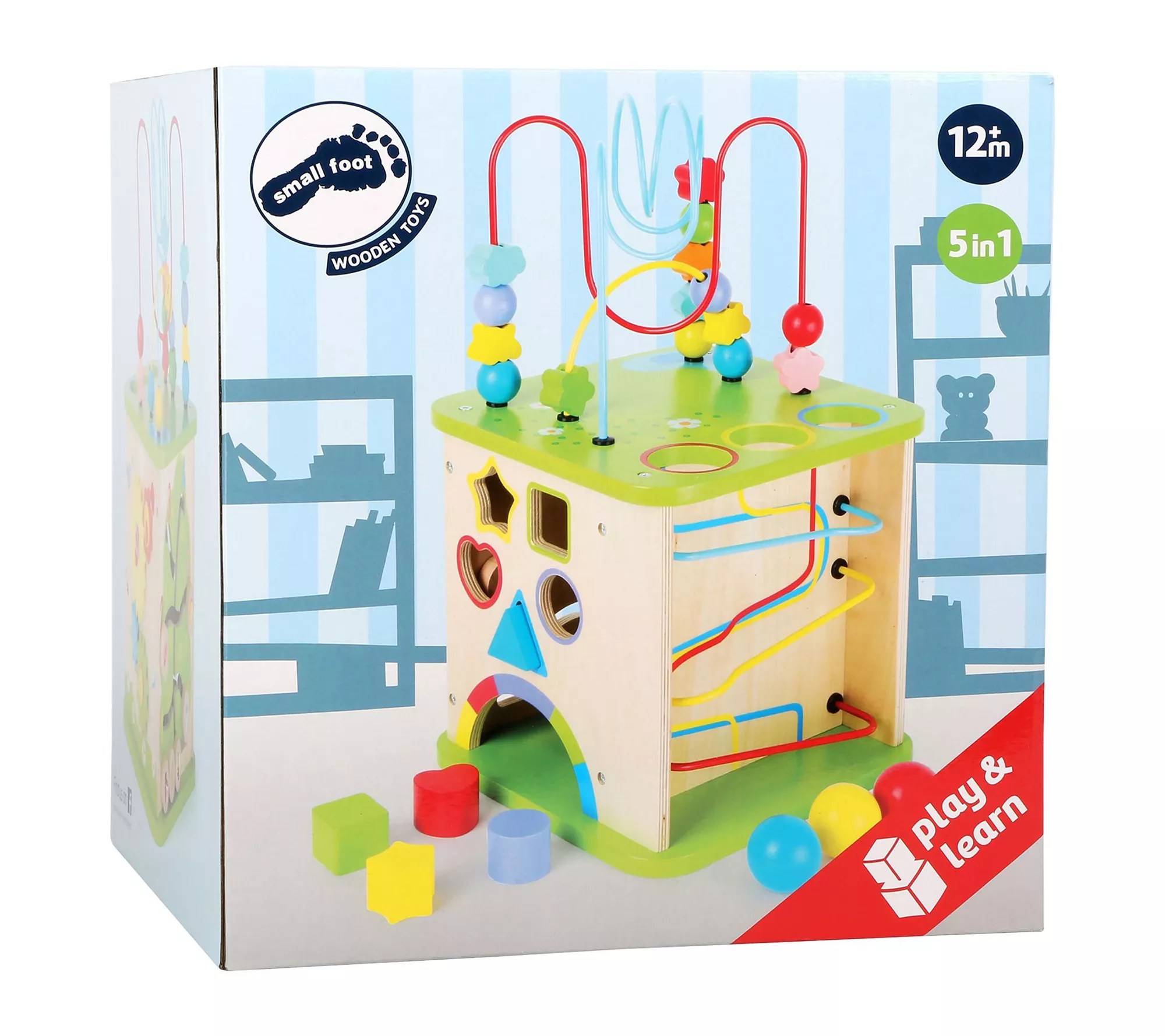 Small Foot Wooden Toys 5in1 Activity Cube AndPlay Center