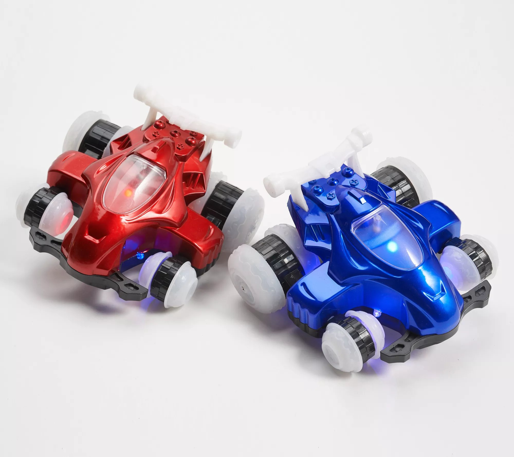 HoverQuads Set of 2 Remote Control Stunt Cars with Lights