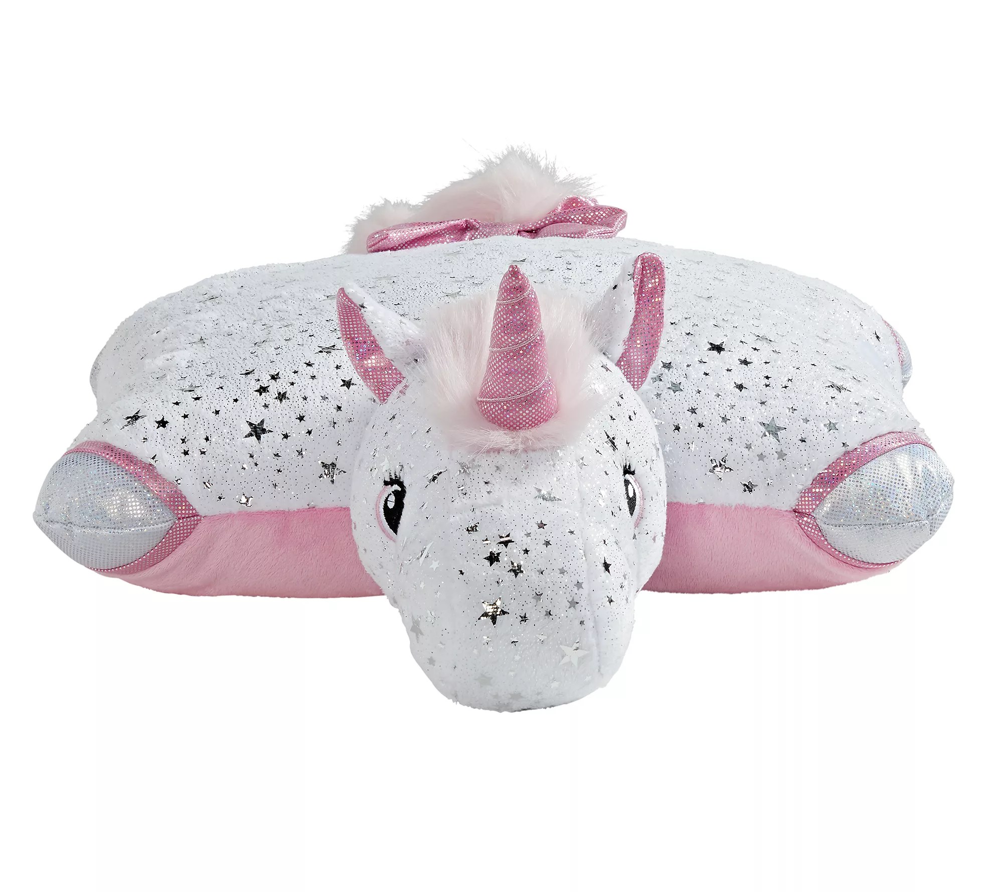 Pillow Pets Glittery Unicorn Stuffed Animal Plush Toy