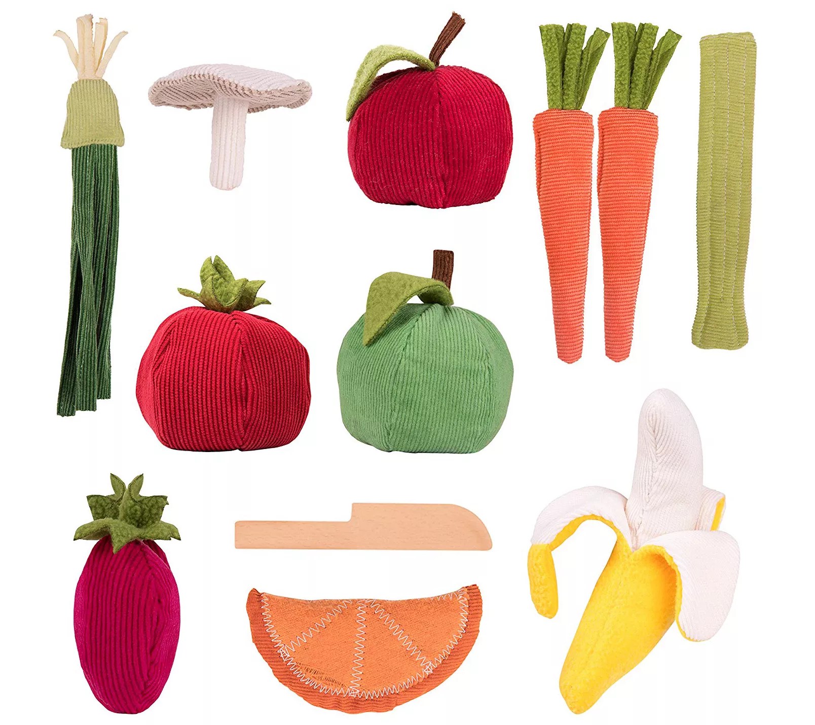 PopOhVer Plush Food Set Fruits & Veggies