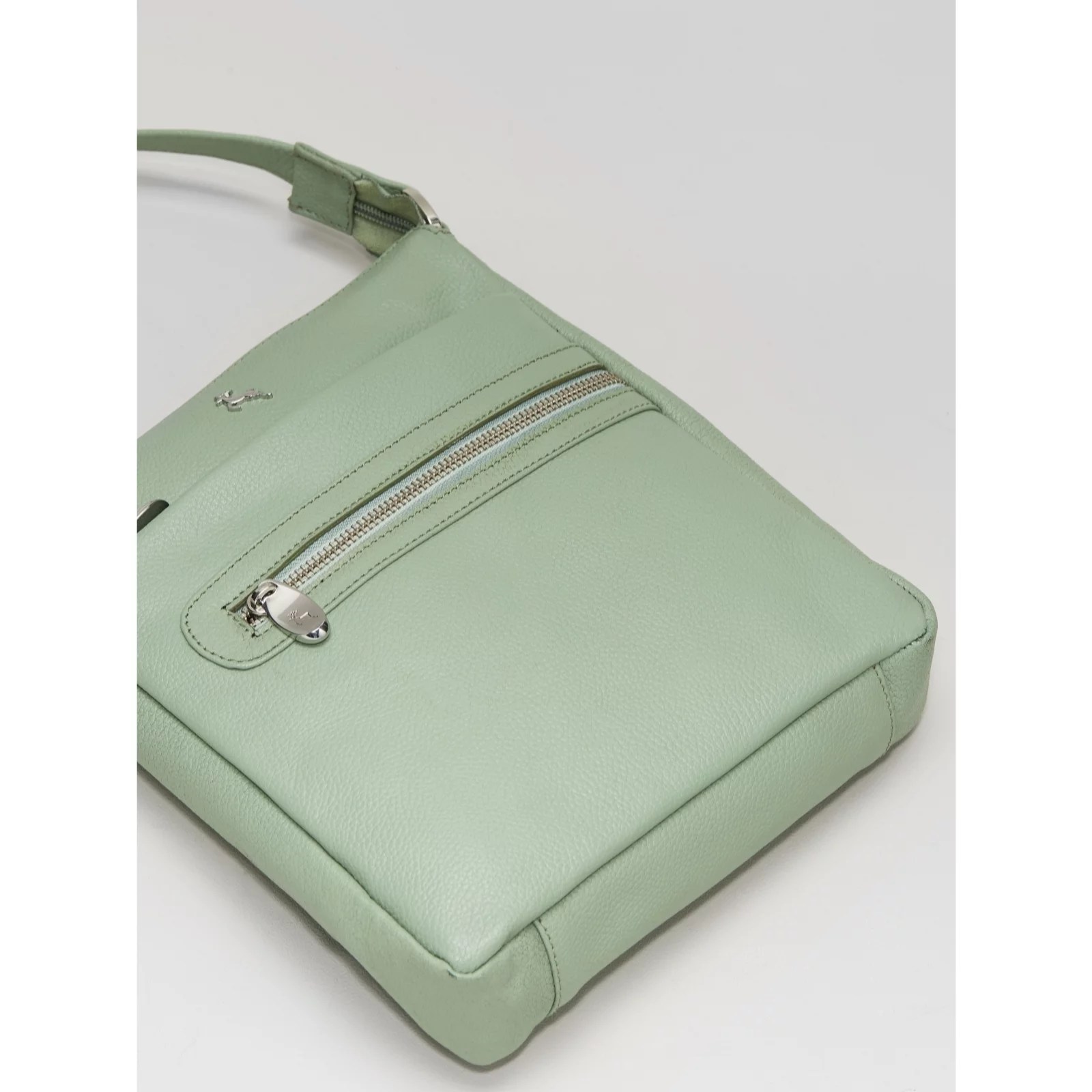 Outlet Ashwood Zip Pocket Leather Crossbody Bag QVC UK