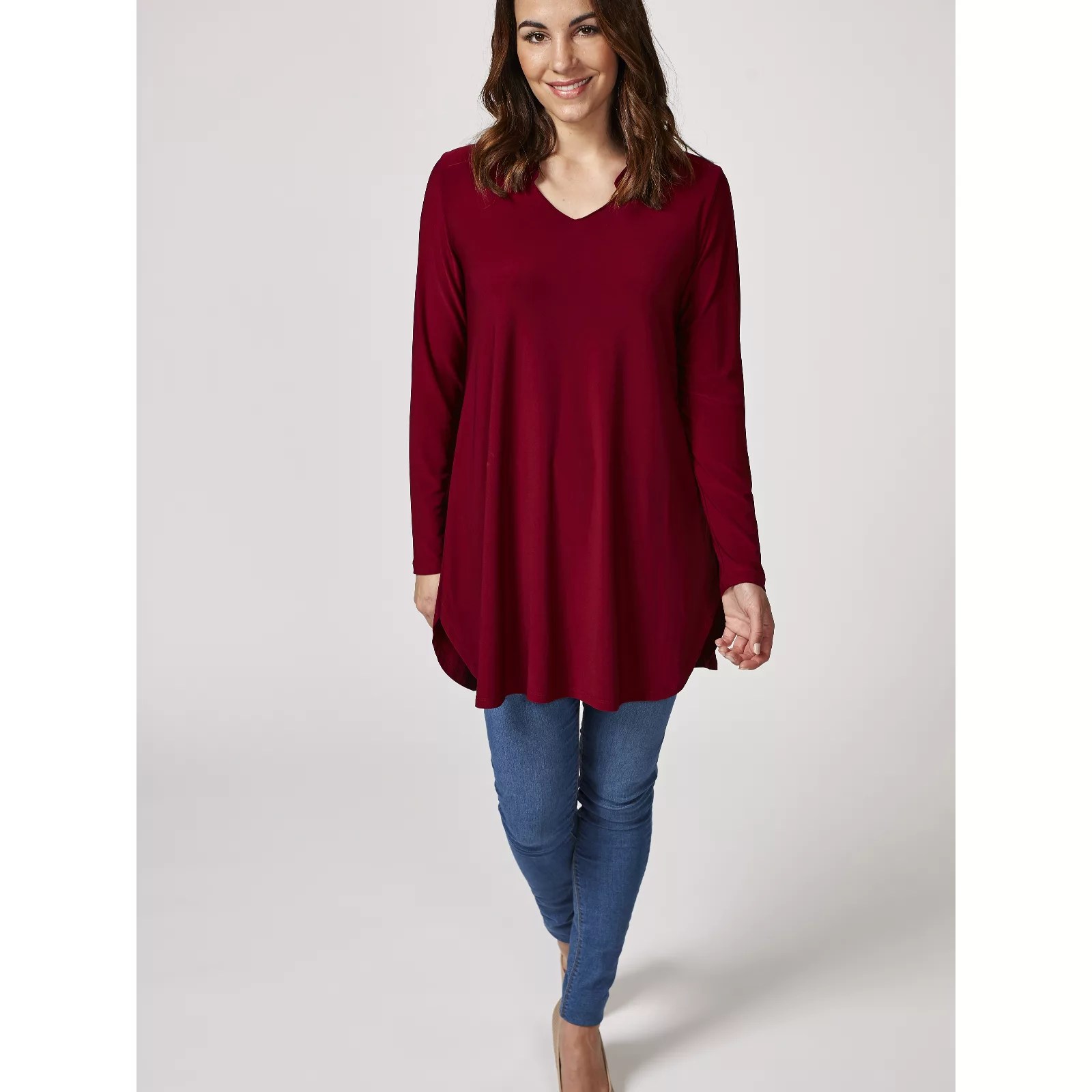 Together Solid Knit Jersey Tunic QVC UK