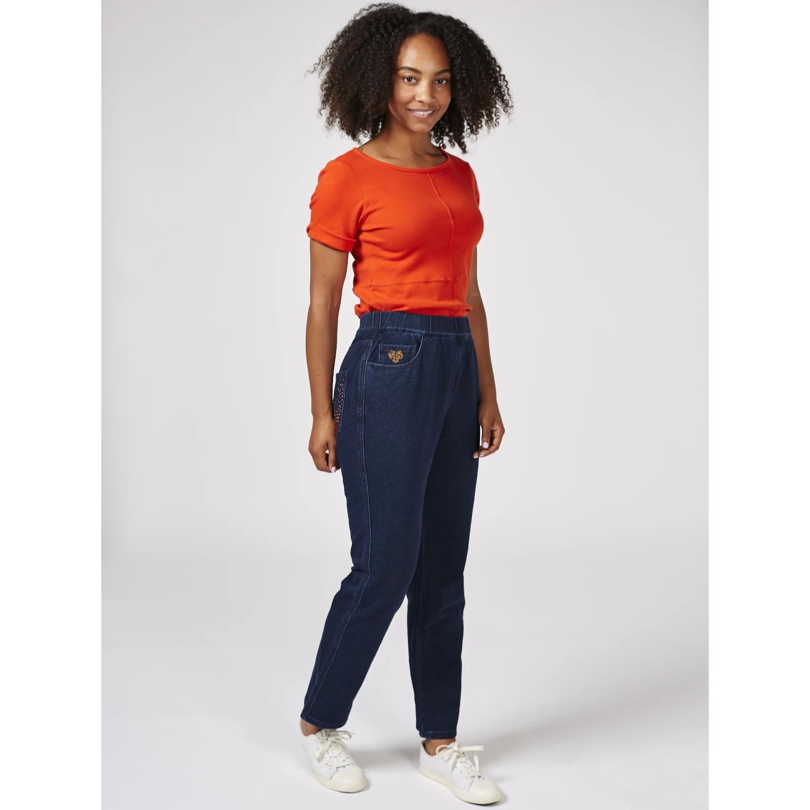 Outlet Quacker Factory DreamJeannes Straight Leg Short Jeans QVC UK