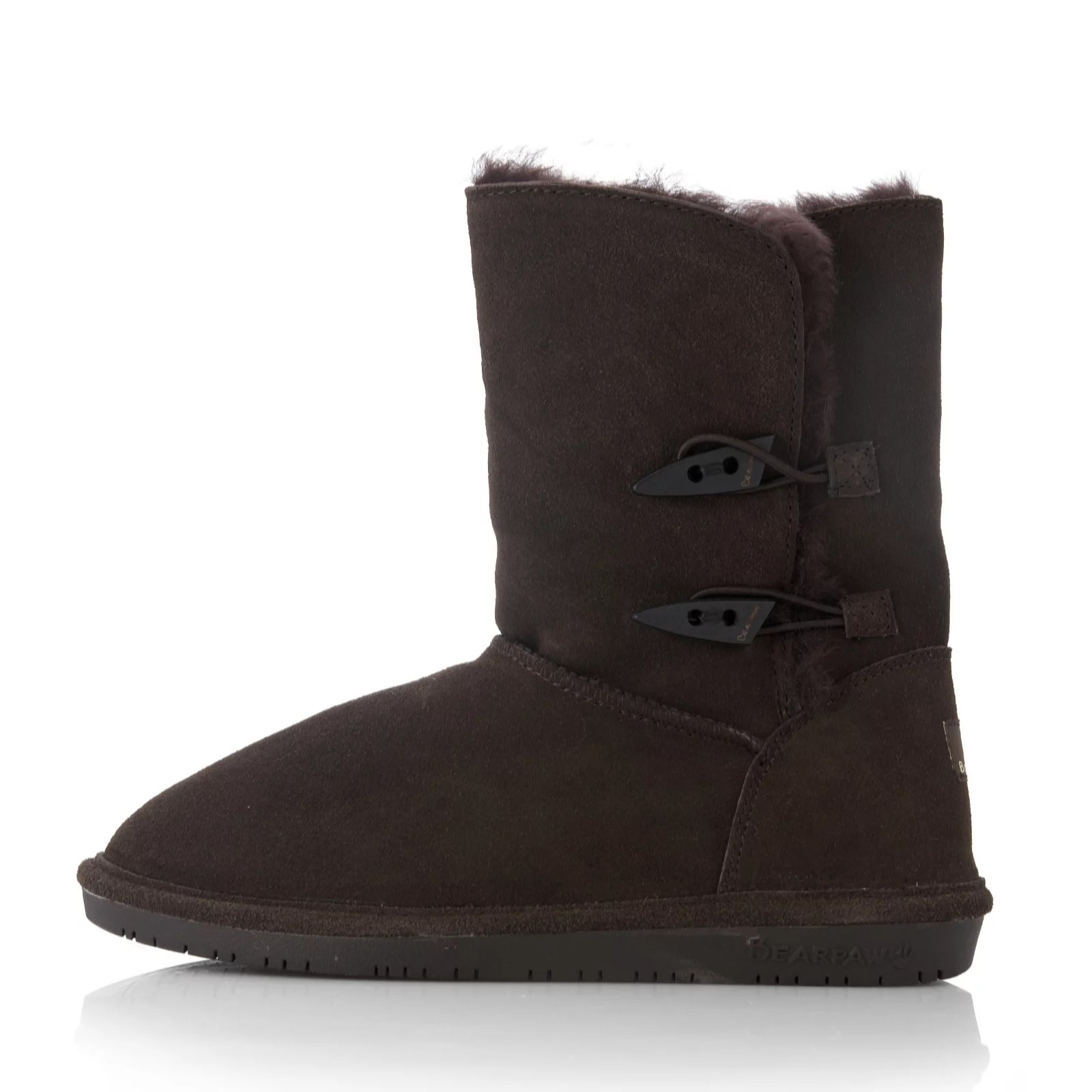 Bearpaw Abigail Double Toggle Suede Boot QVC UK