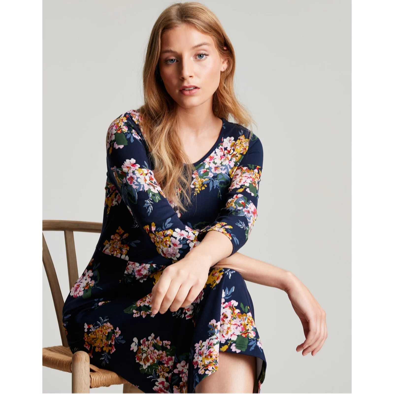 Joules Elodie Round Neck Ponte Dress QVC UK
