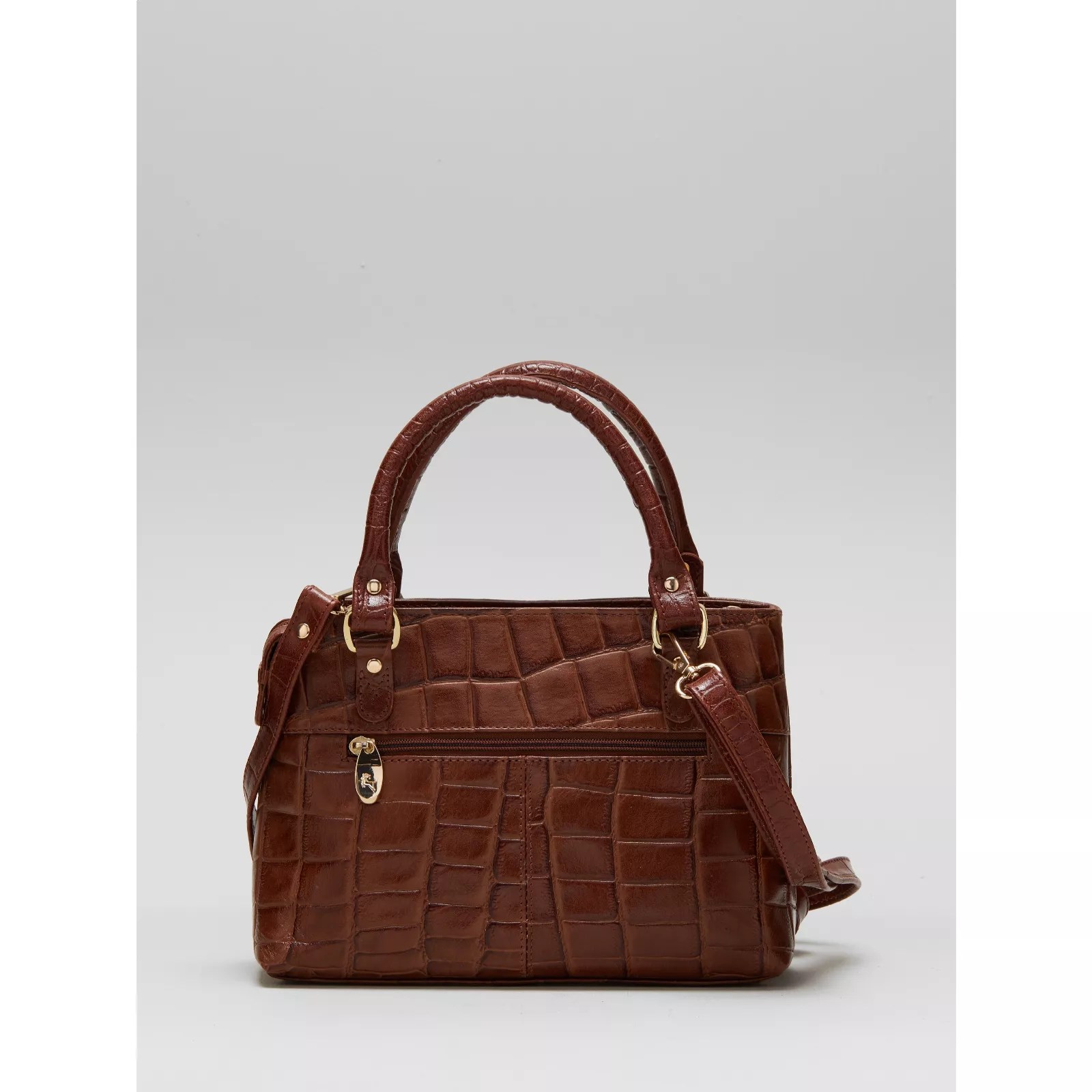 Outlet Ashwood Croc Leather Medium Multiway Bag QVC UK