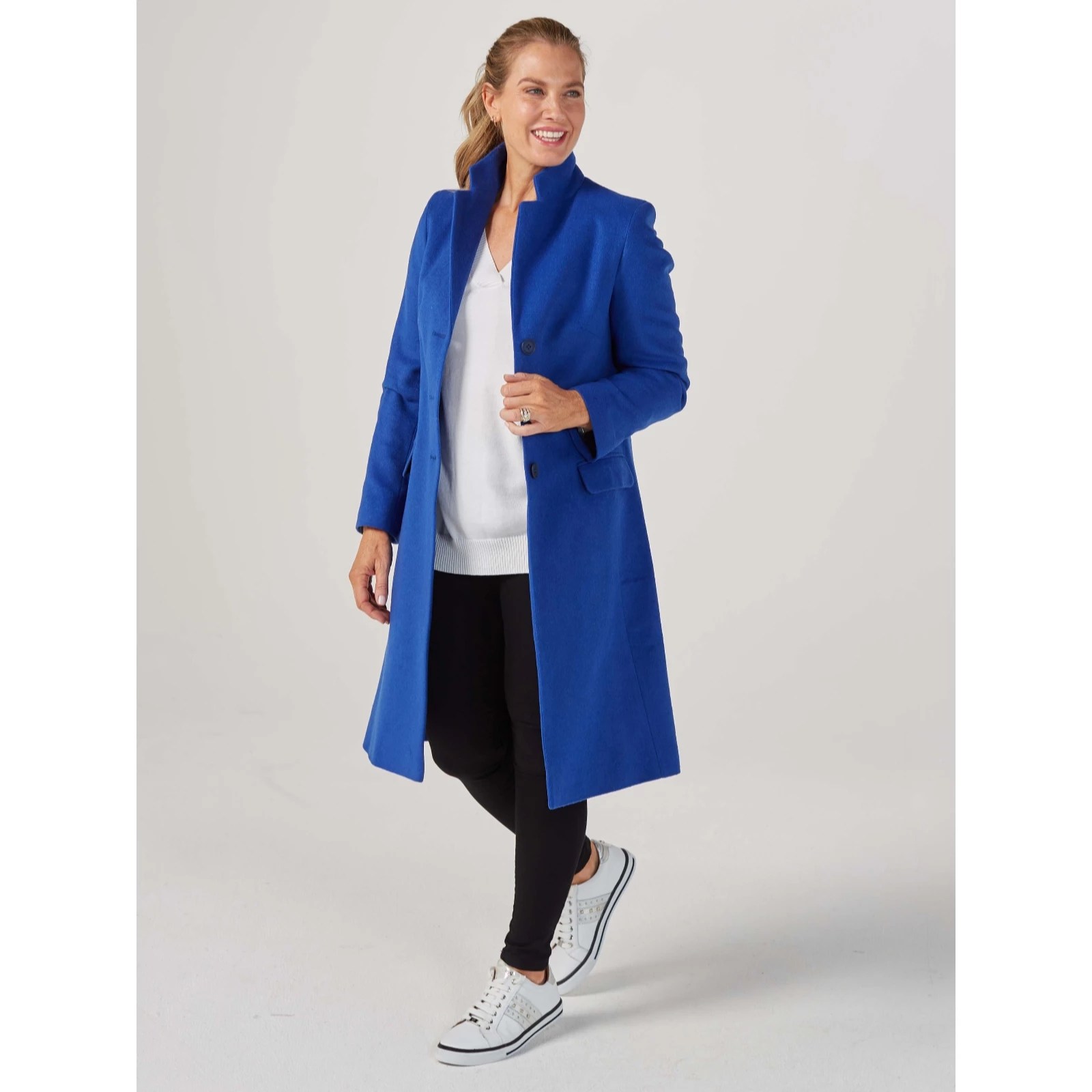 Helene Berman 3 Button College Coat QVC UK