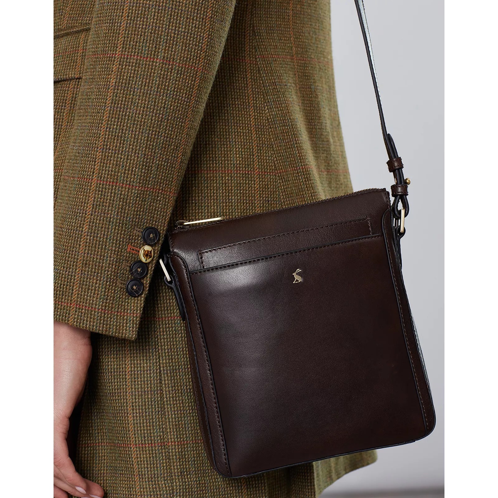 Joules Dunton Leather Crossbody Bag QVC UK