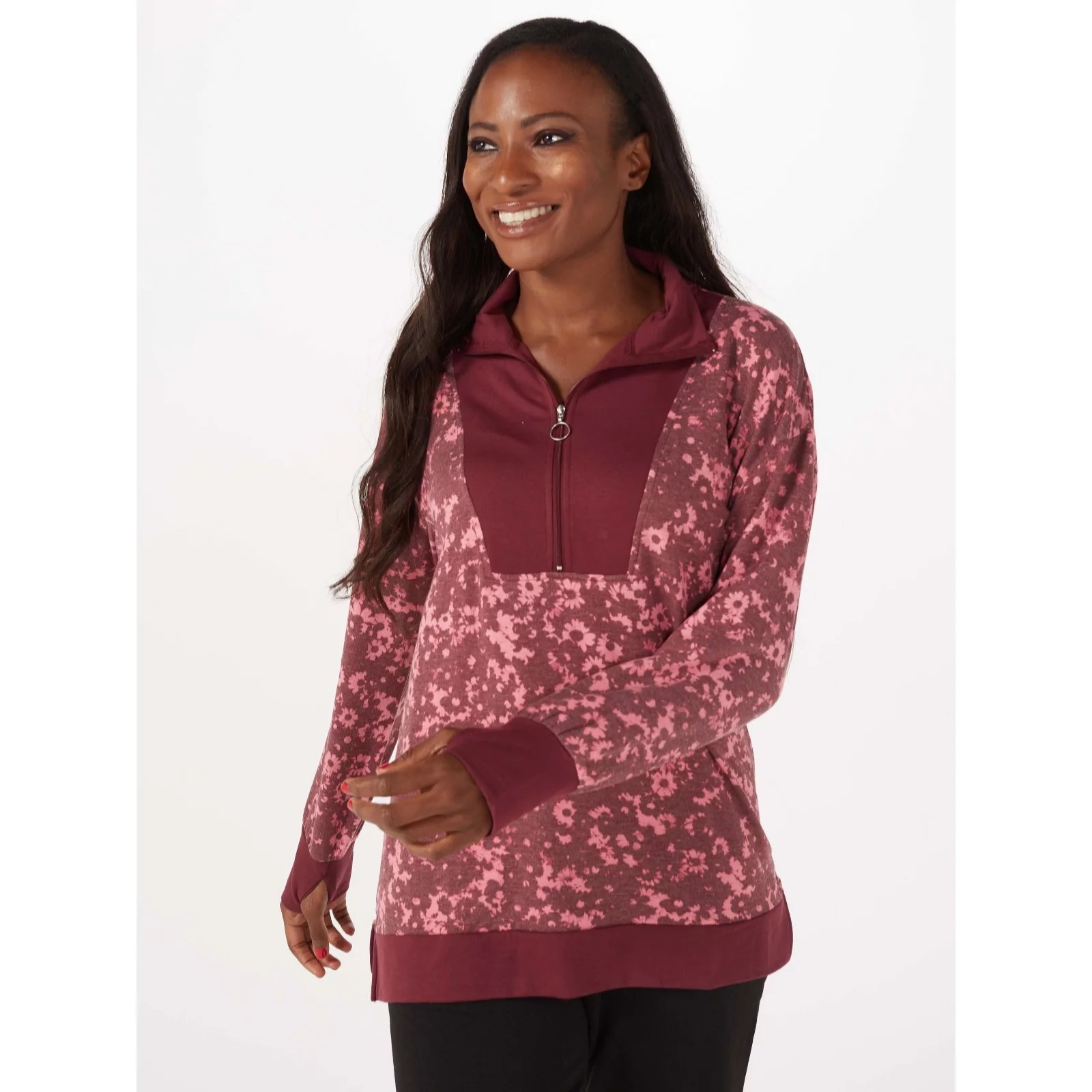 Cuddl Duds Comfortwear HalfZip Henley Pullover QVC UK