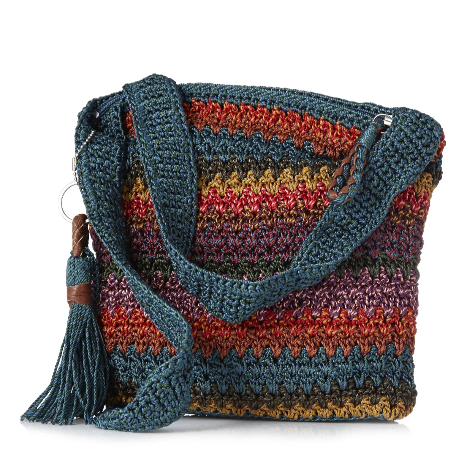 The Sak Casual Classics Crochet Crossbody Bag with Tassel Detail QVC UK