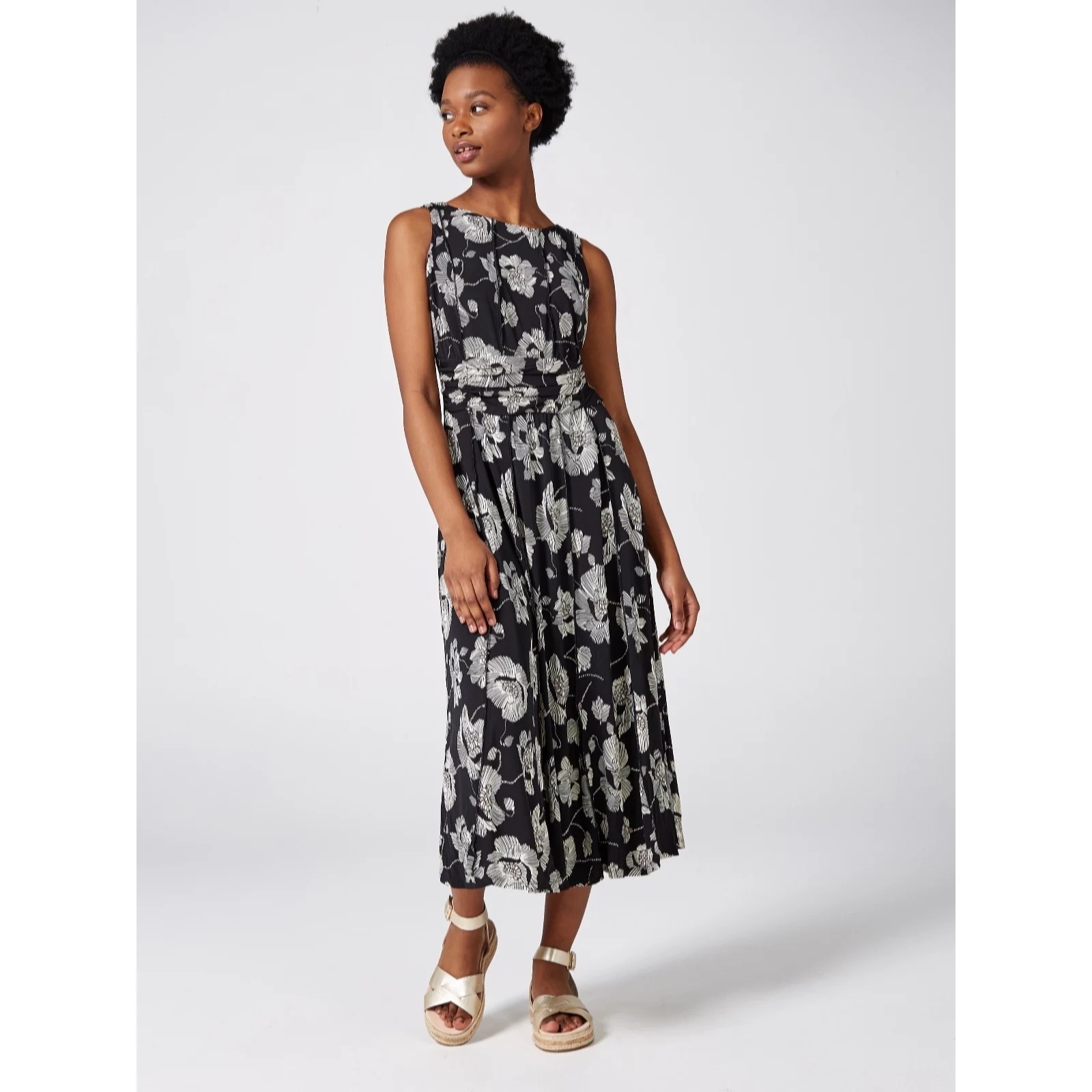 Outlet Perceptions Sleeveless Midi Dress QVC UK