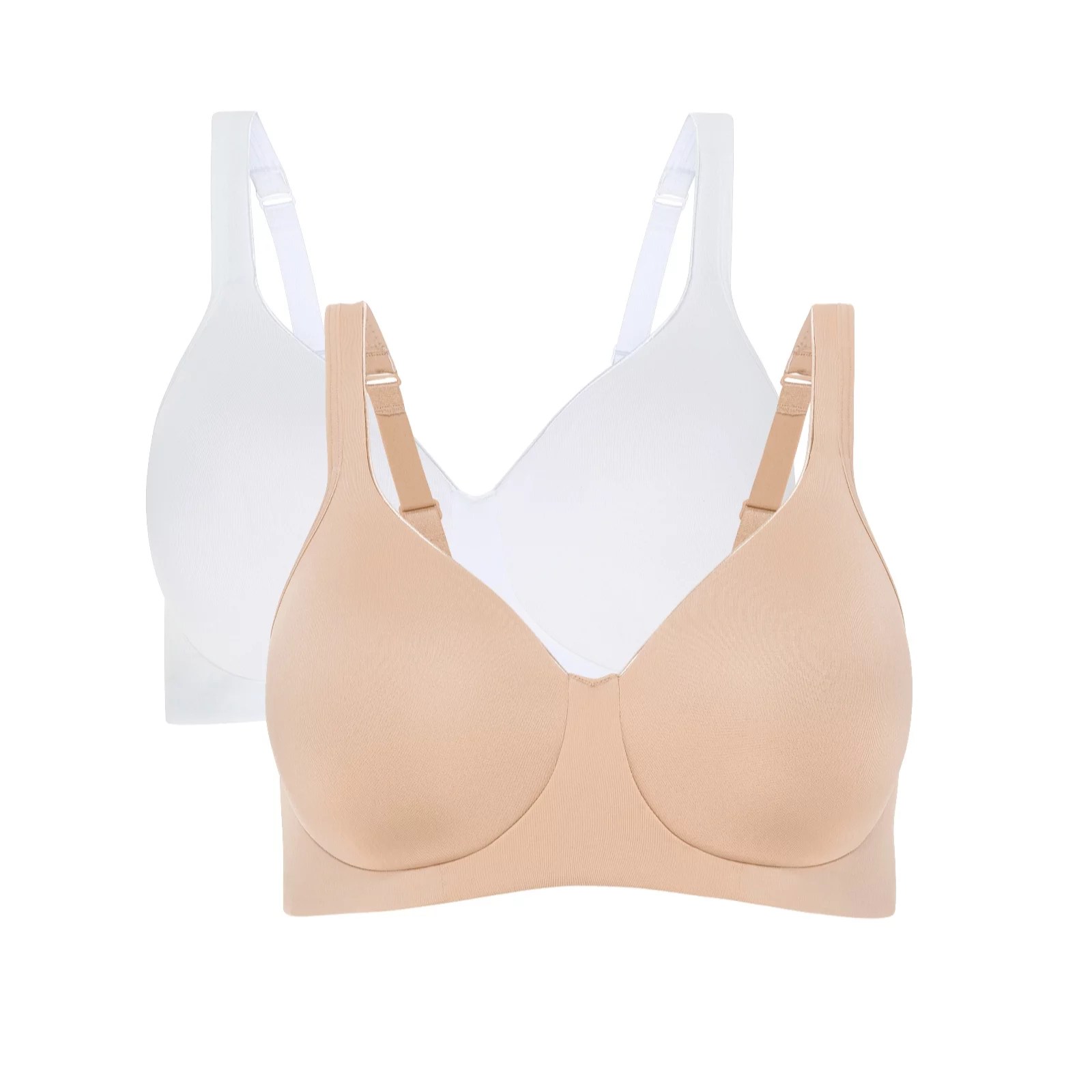 Jockey Forever Fit Full Coverage Bra 2 Pack QVC UK