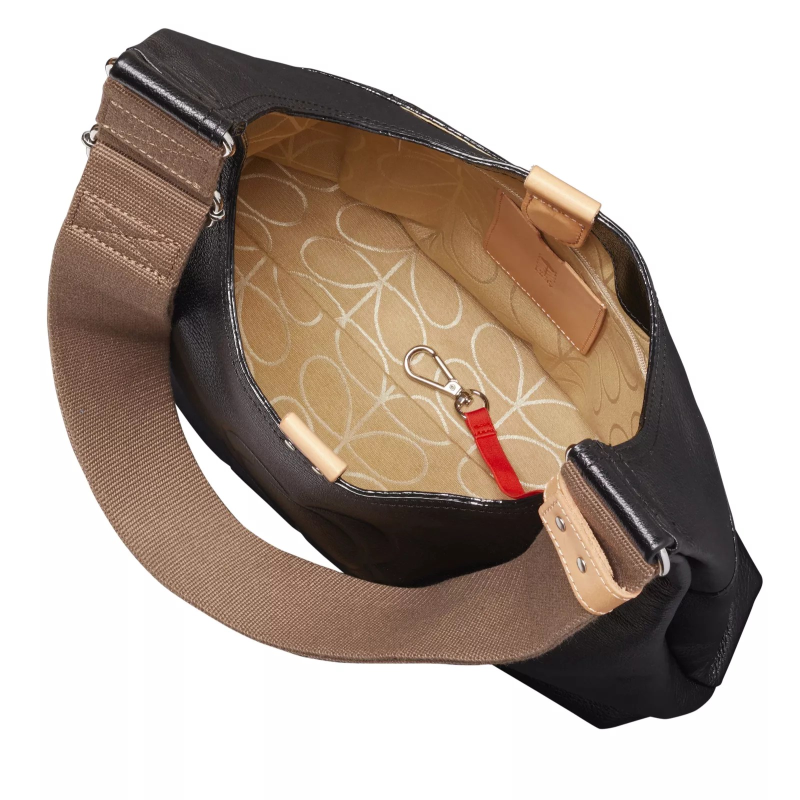 Orla Kiely Classic Medium Multi Stem Leather Sling Bag QVC UK