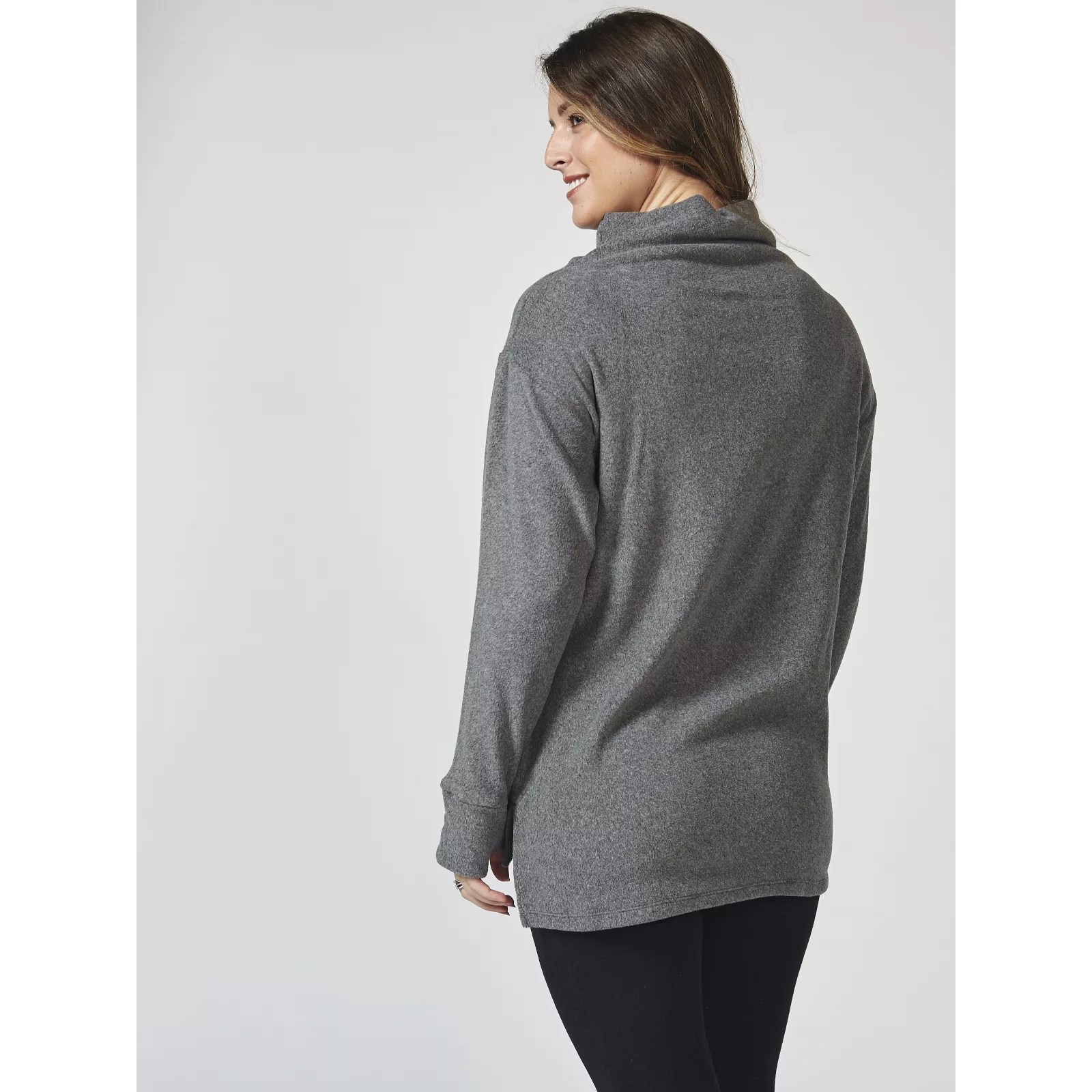 Cuddl Duds Fleecewear Mock Neck Pullover QVC UK