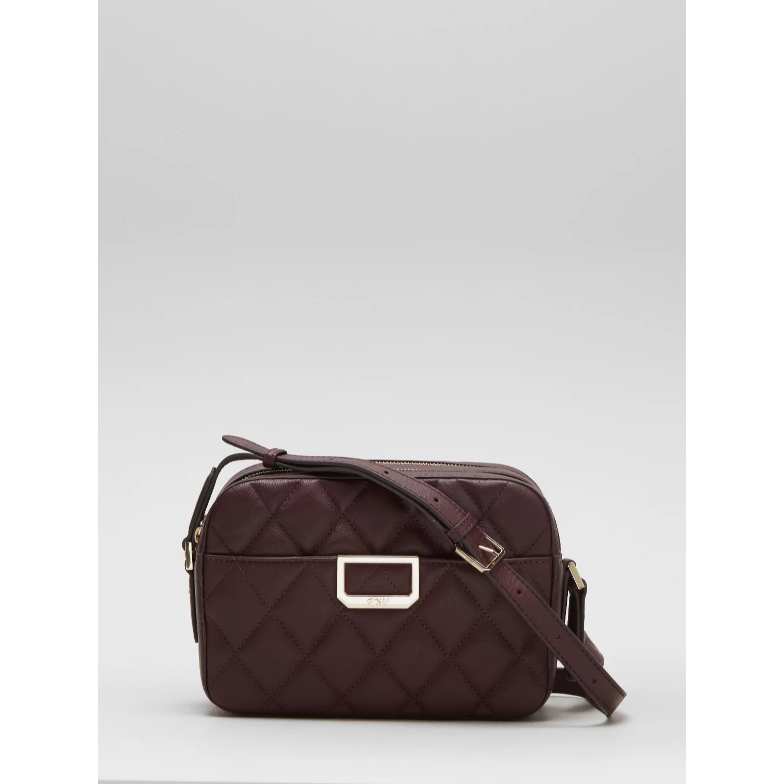 Ruth Langsford Quilted Leather Crossbody Bag QVC UK
