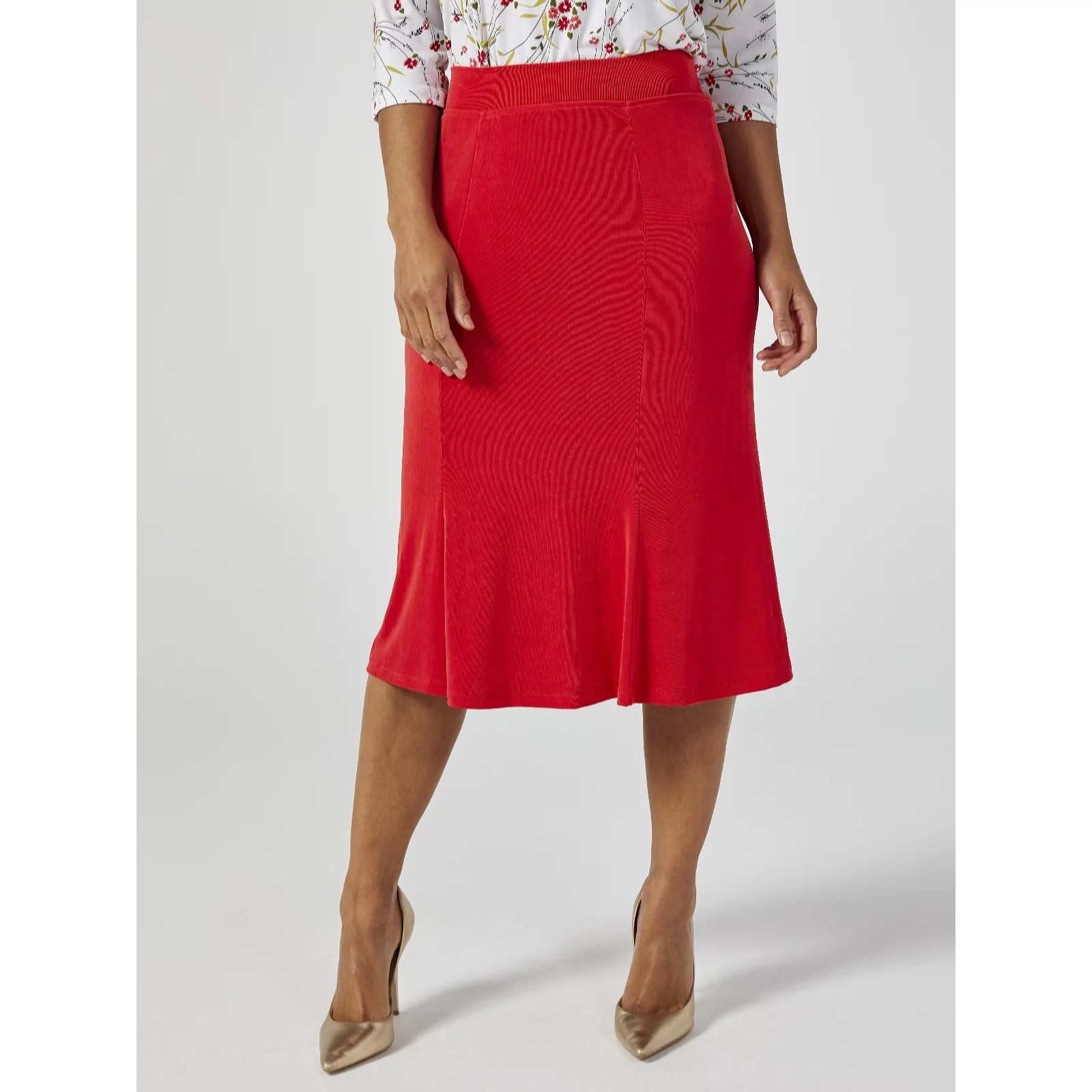 Outlet Kim & Co Slinky 4 Panel Skirt QVC UK