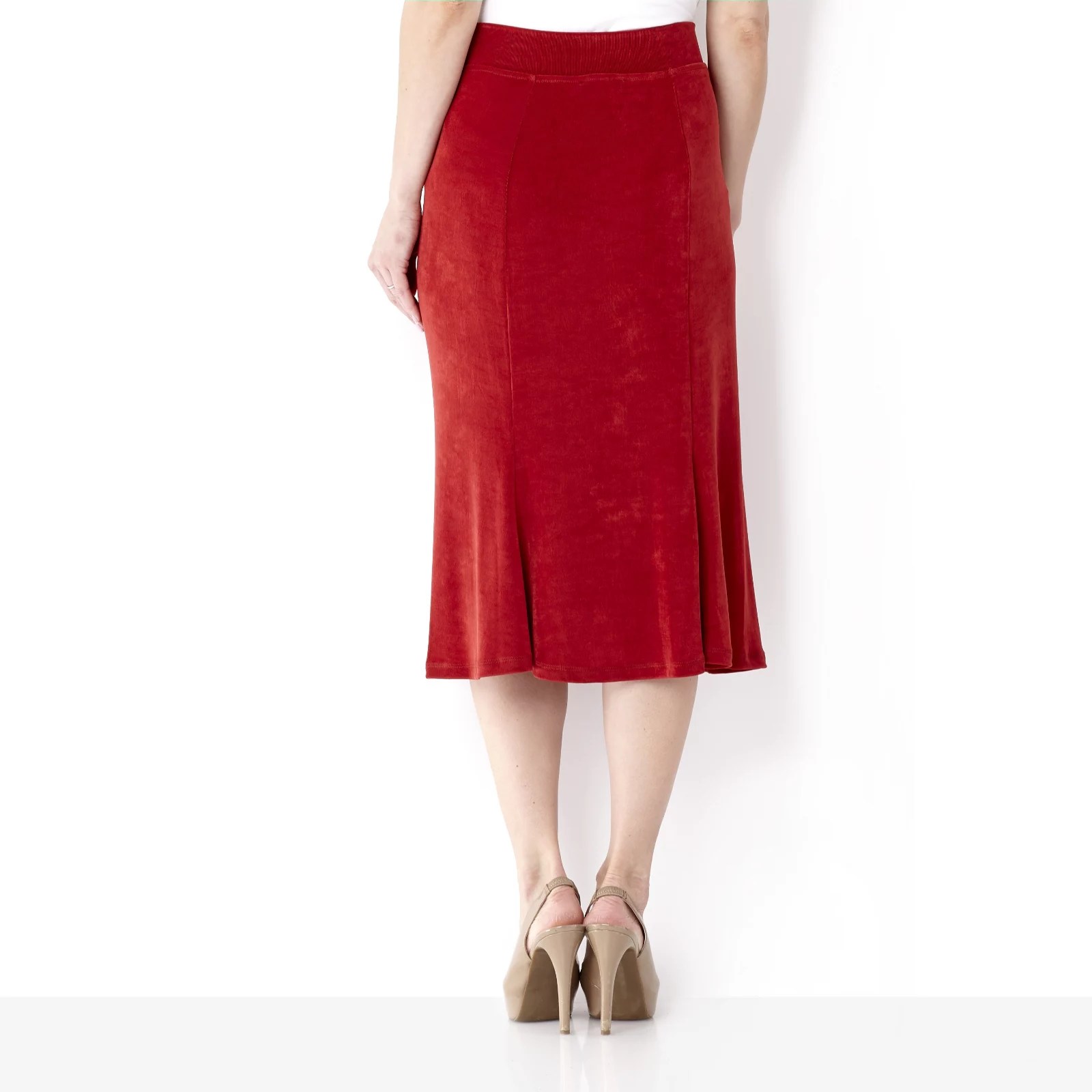 Outlet Kim & Co Slinky 4 Panel Skirt QVC UK