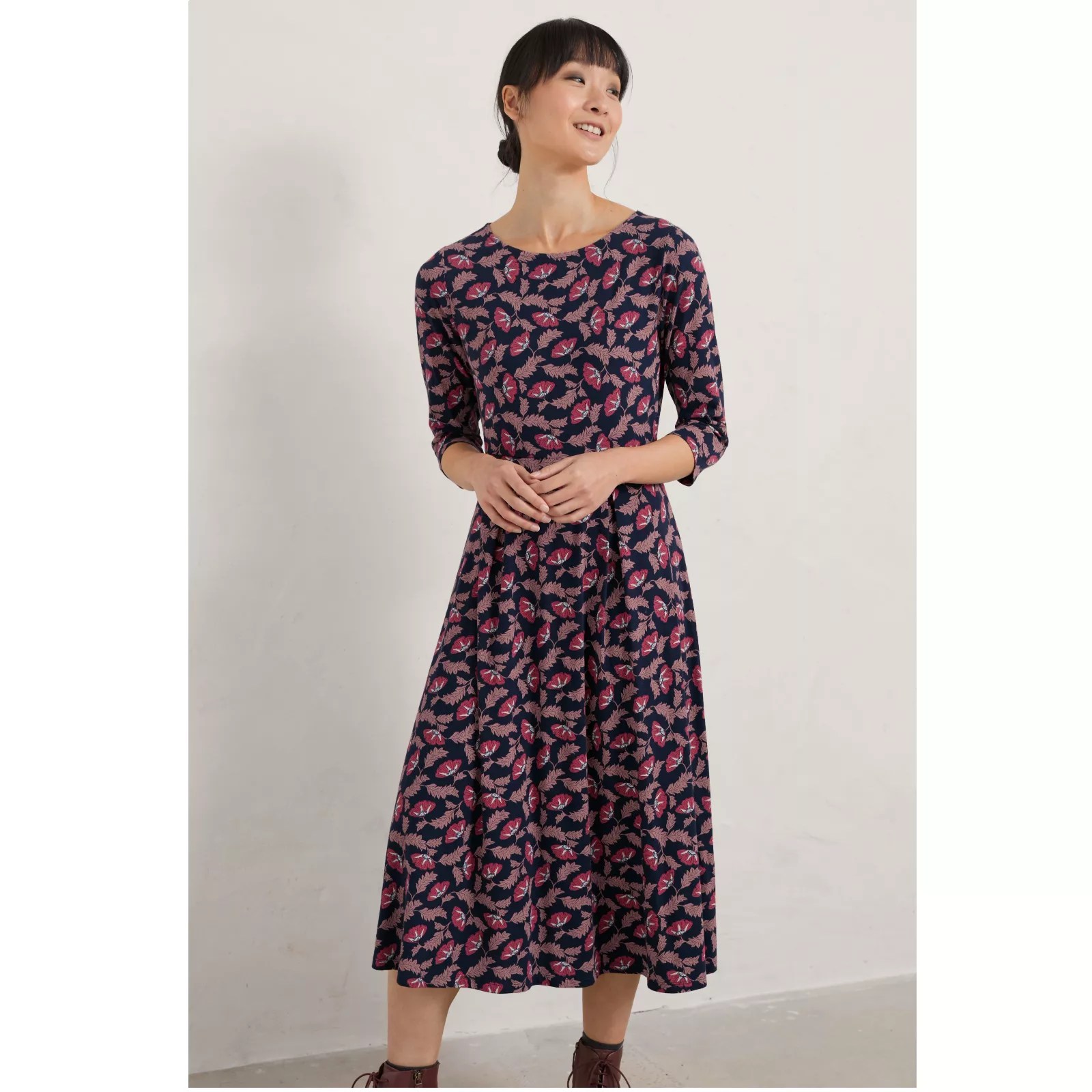 Seasalt Cornwall 3/4 Wild Bouquet Dress QVC UK