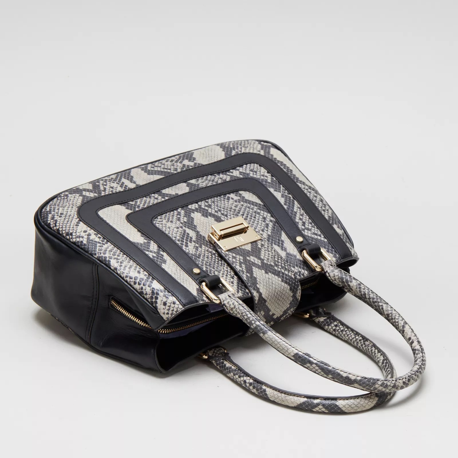 Outlet Julien Macdonald Contrast Leather Shoulder Bag QVC UK