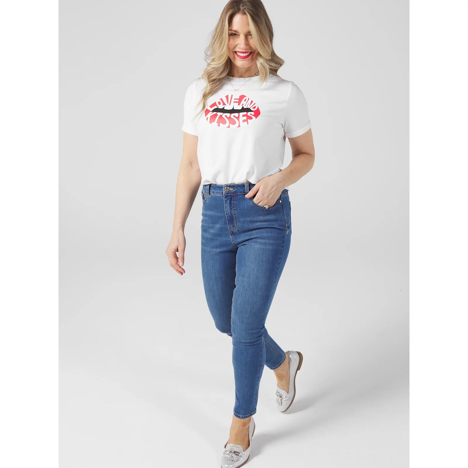 Dannii Minogue High Waisted Slim Fit Jeans Regular QVC UK