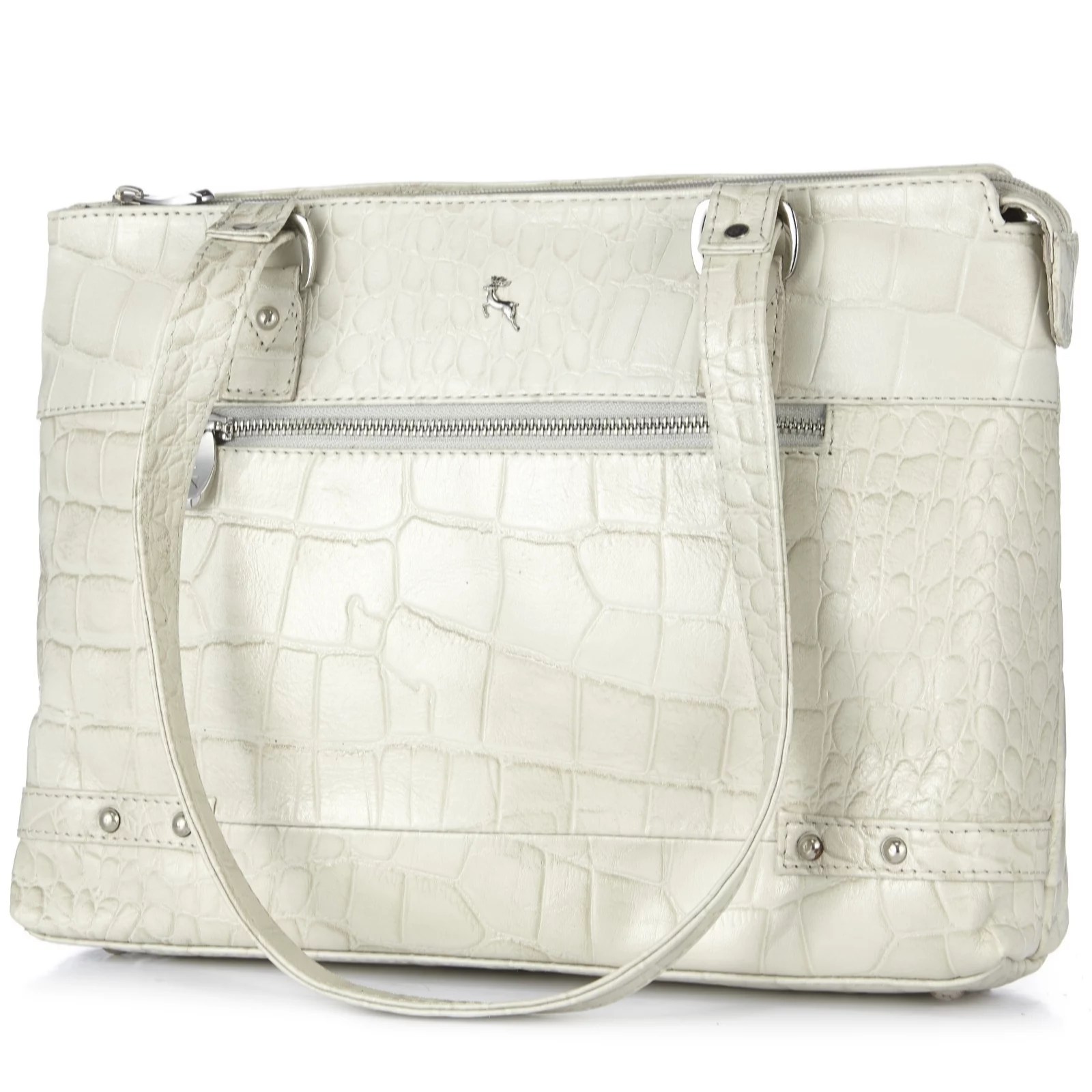 Outlet Ashwood Leather Zip Detail Shoulder Bag QVC UK