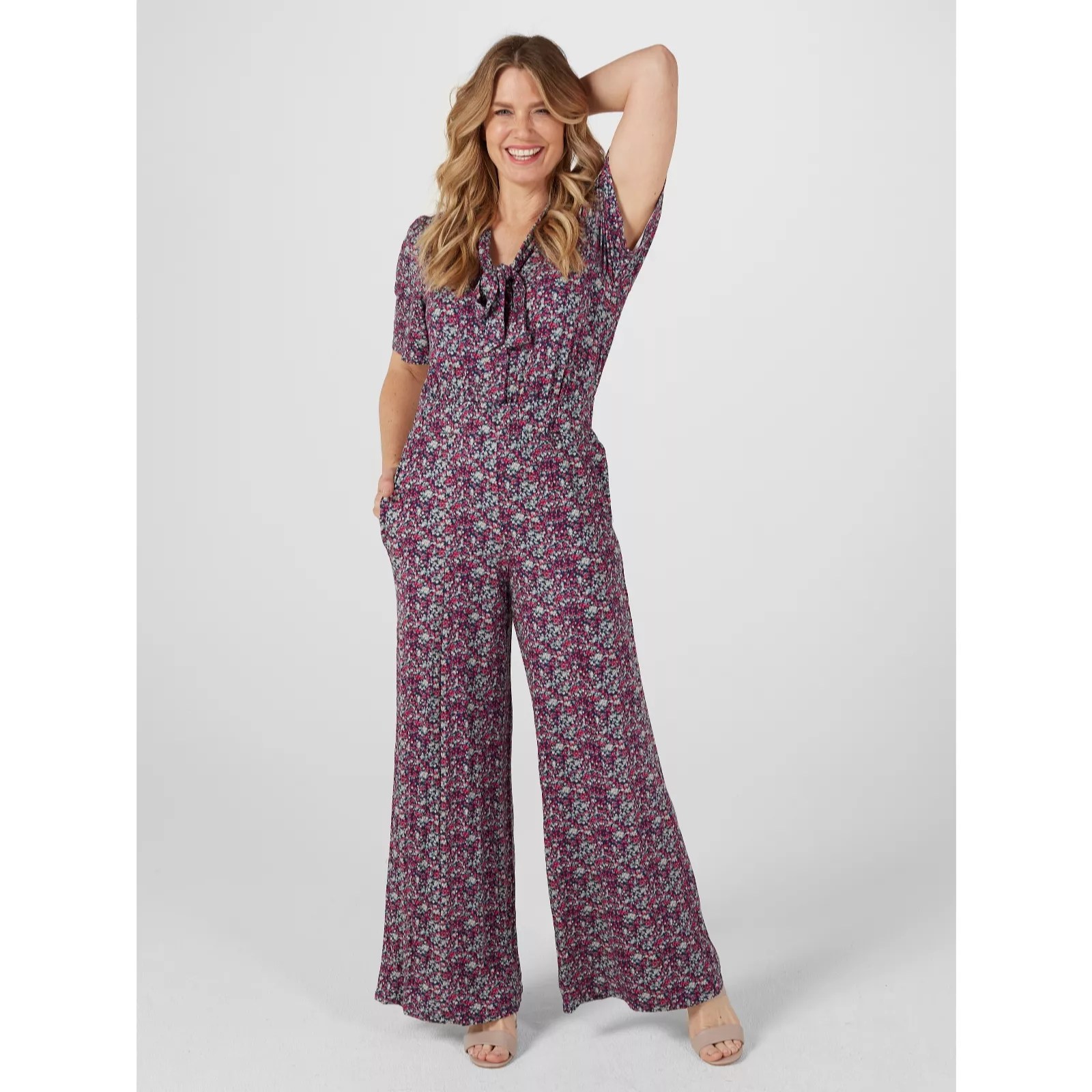 Crystal Kobe Bow Detail Jumpsuit QVC UK