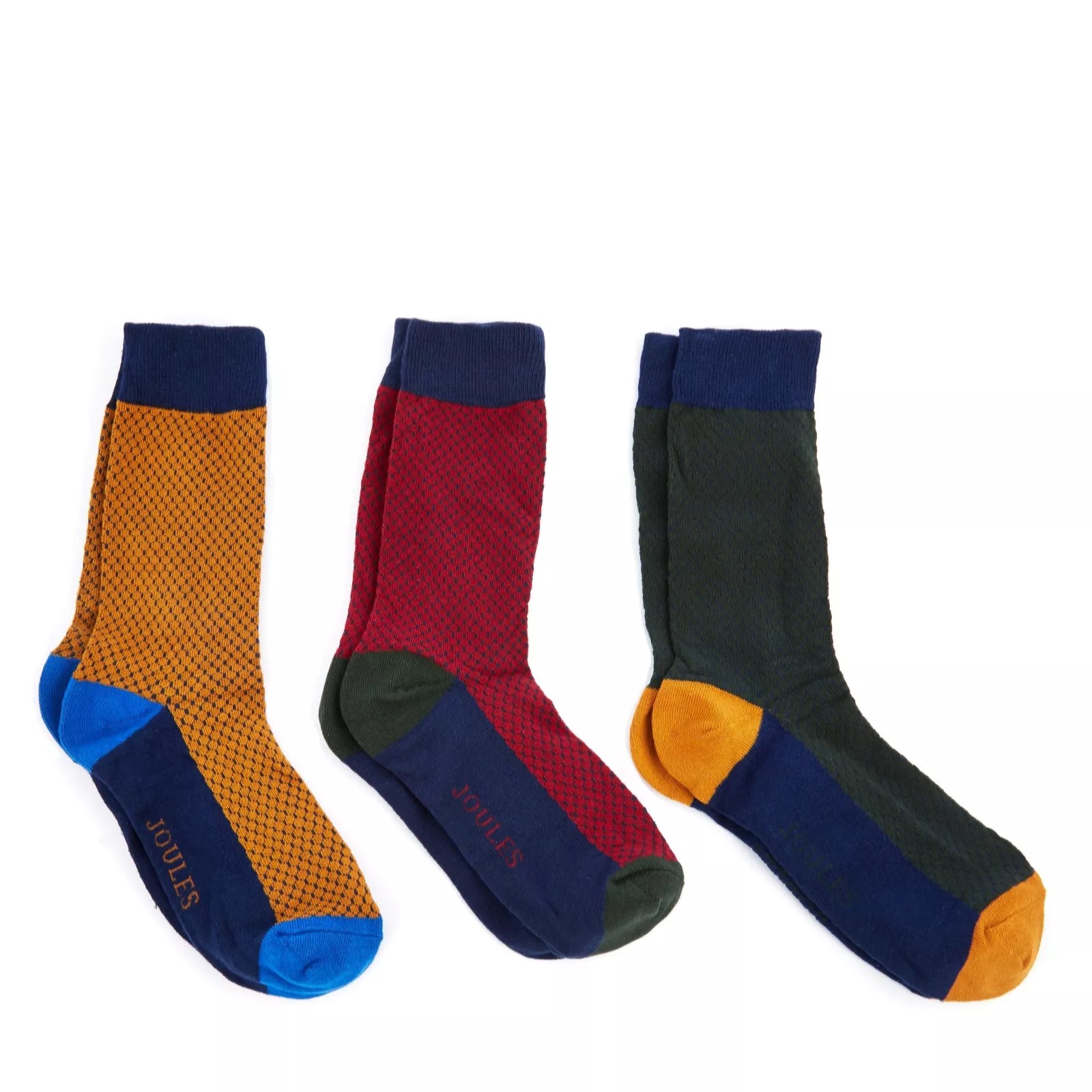 Joules Mens Socks and Shares 3 Pack Socks QVC UK