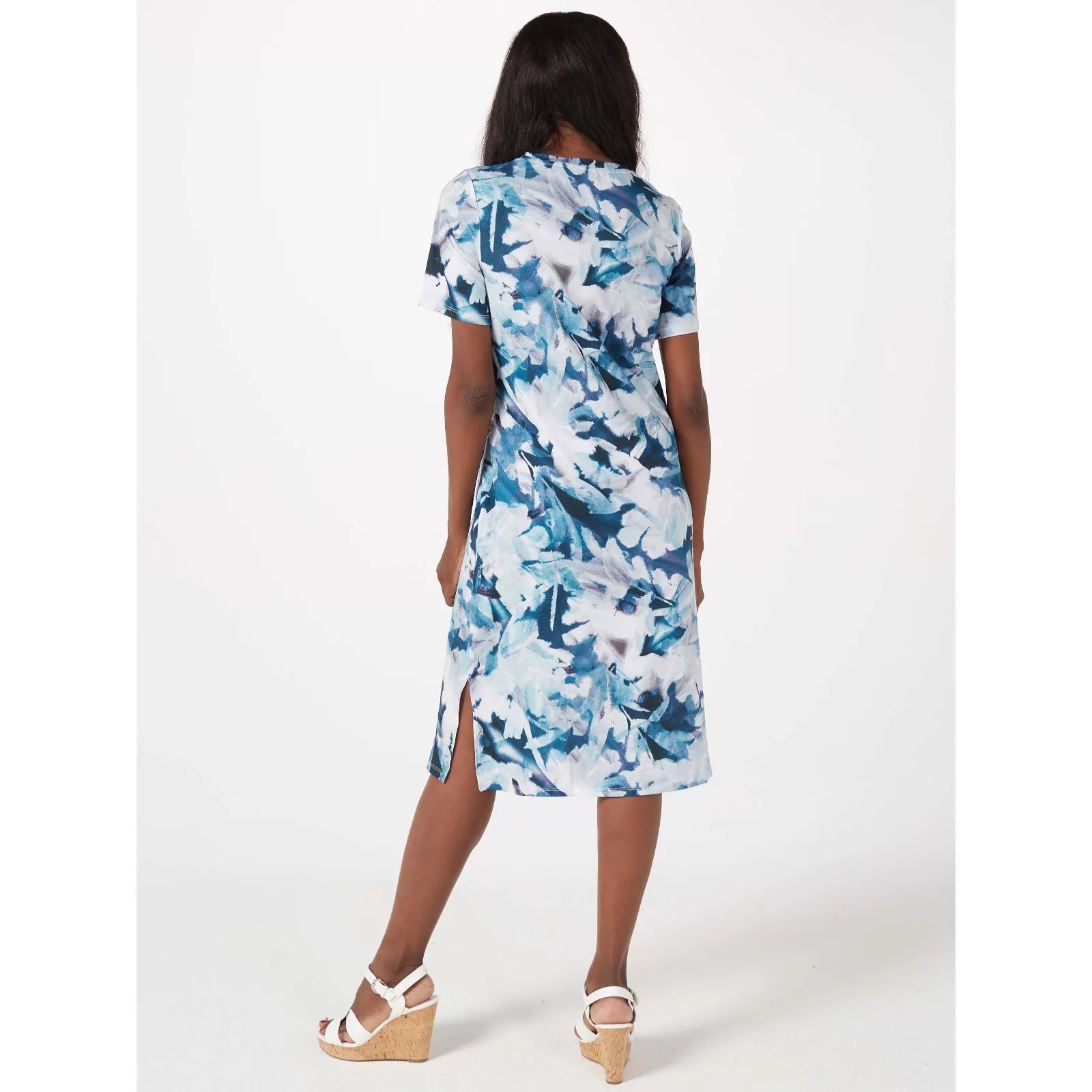 WynneLayers Printed Matte Jersey Dress QVC UK