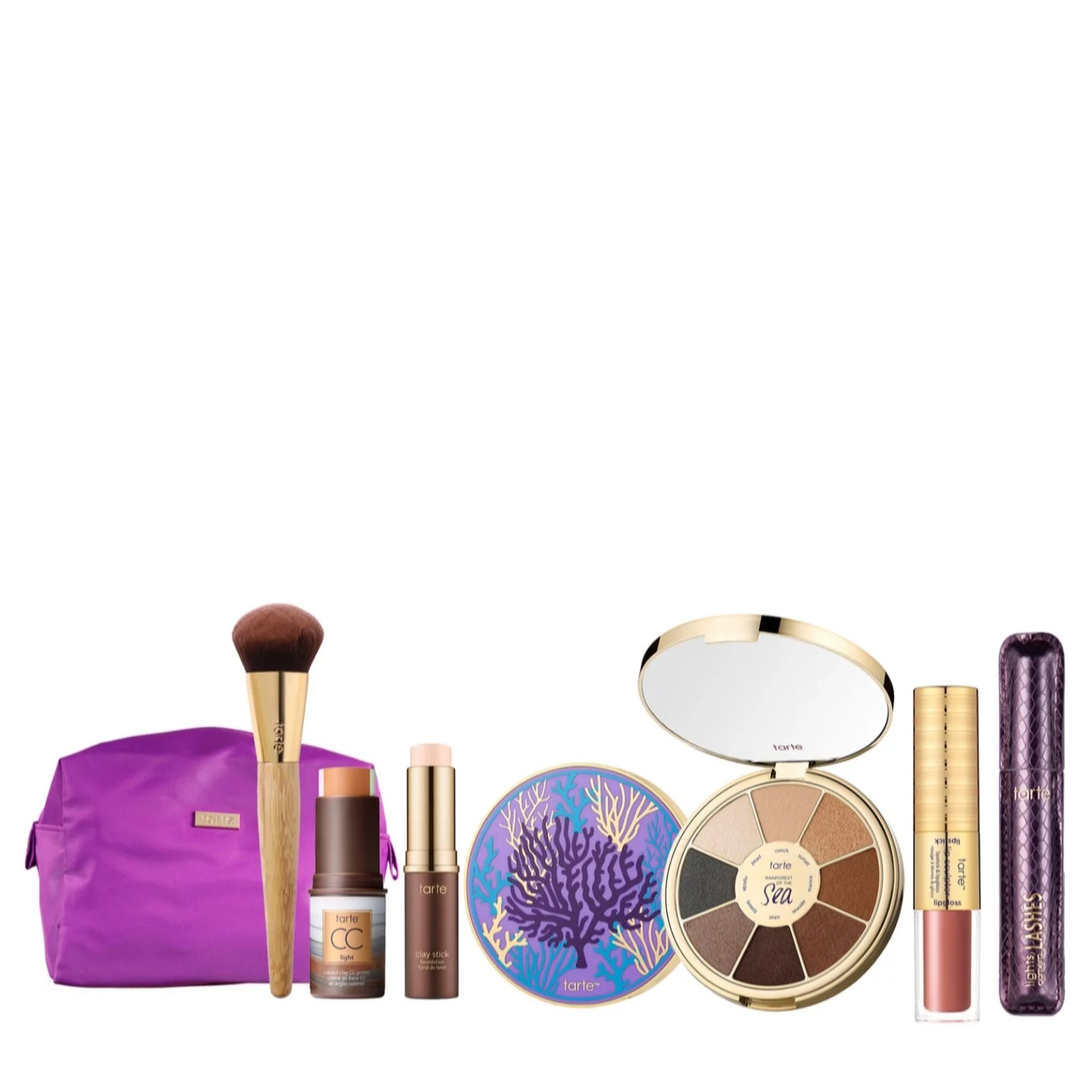 Tarte 6 Piece Good for You Glamour MakeUp Collection & Bag QVC UK