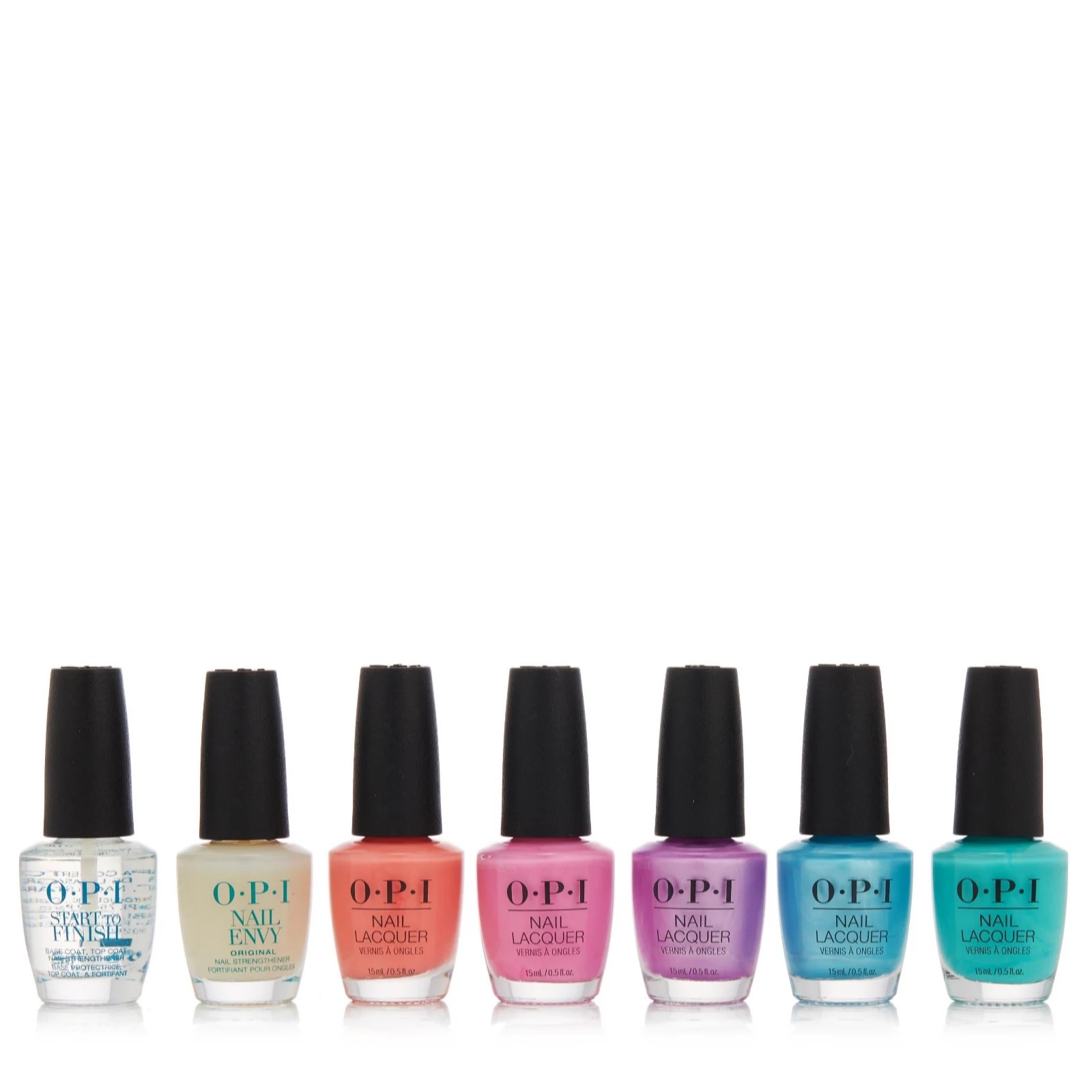 OPI 7 Piece Summer Collection with Nail Envy QVC UK